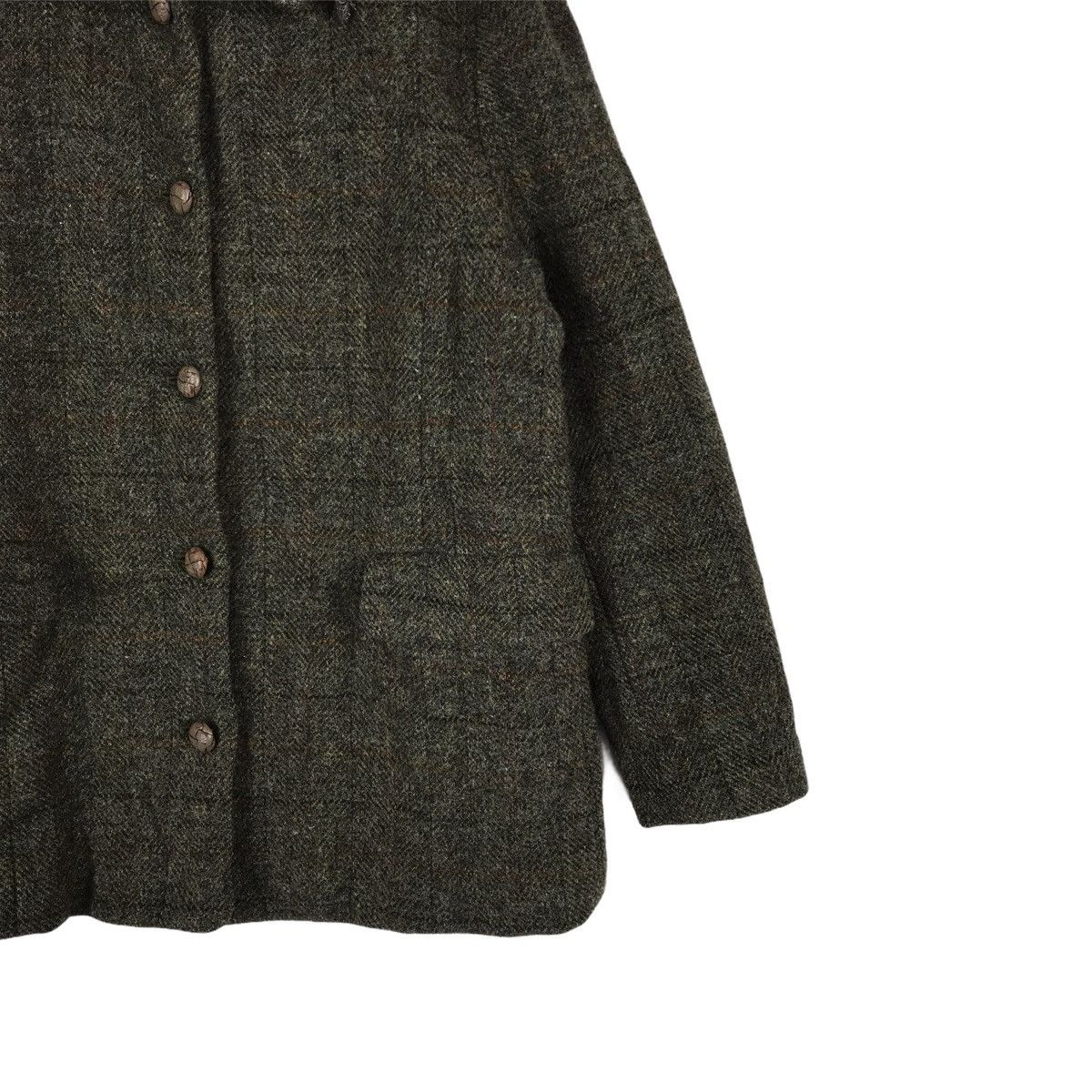 Harris Tweed × Mademoiselle Non Non Wool Hoodie Coat Button Down Jacket Size US S / EU 44-46 / 1 - 5 Thumbnail
