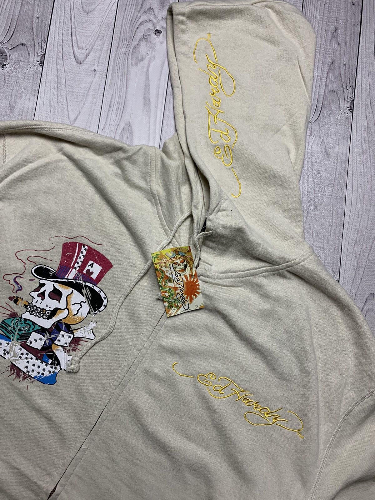 Ed Hardy × Vintage Vintage Ed Hardy Zip Hoodie size XXXL Size US XXL / EU 58 / 5 - 5 Thumbnail