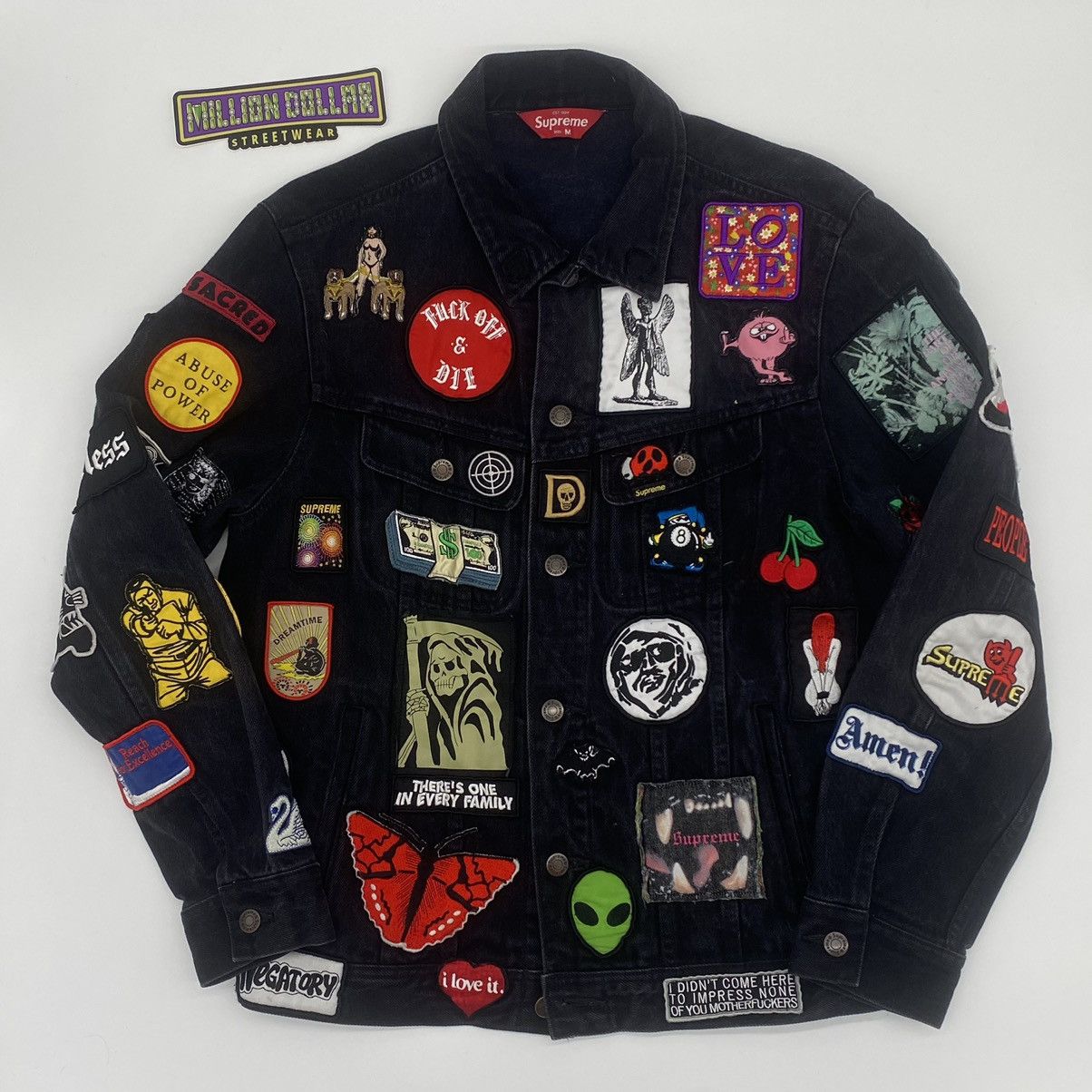 Supreme Patches Denim Trucker Jacket 