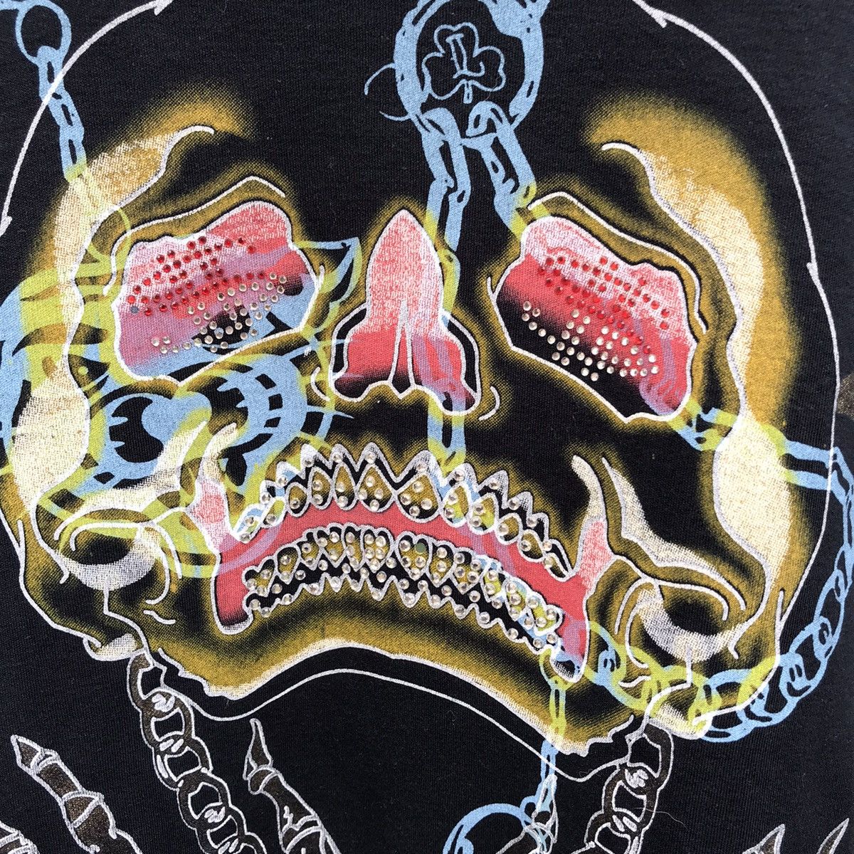 Christian Audigier × Ed Hardy × Vintage Christian Audigier Skull Hands T Shirt Size US S / EU 44-46 / 1 - 3 Thumbnail