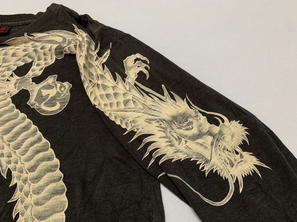 Japanese Brand Long Sleeve Tshirt - Vintage Dragon Tshirt Size US L / EU 52-54 / 3 - 6 Thumbnail