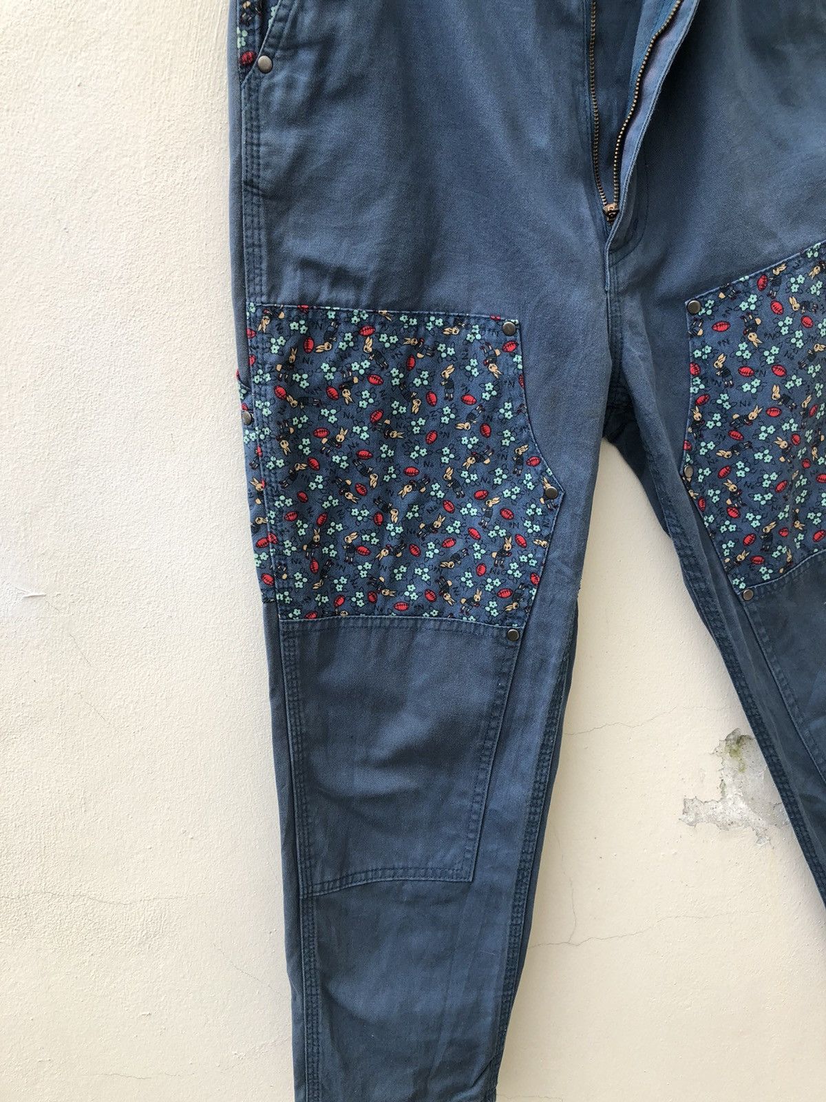 Issey Miyake Ne-net Drop Crotch Double Knee Work Trouser Cropped Pant Size US 29 - 5 Thumbnail