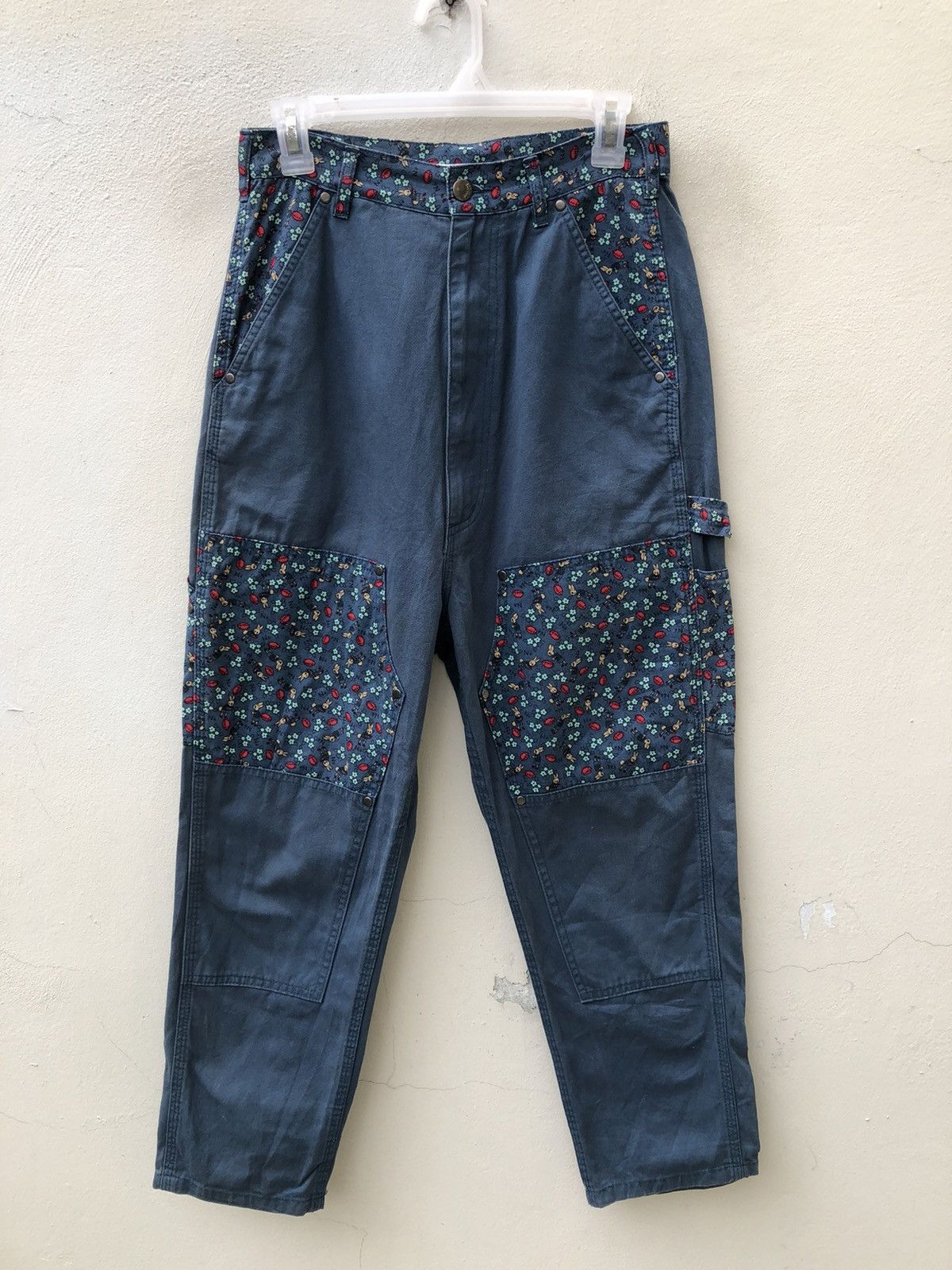 Issey Miyake Ne-net Drop Crotch Double Knee Work Trouser Cropped Pant Size US 29 - 1 Thumbnail