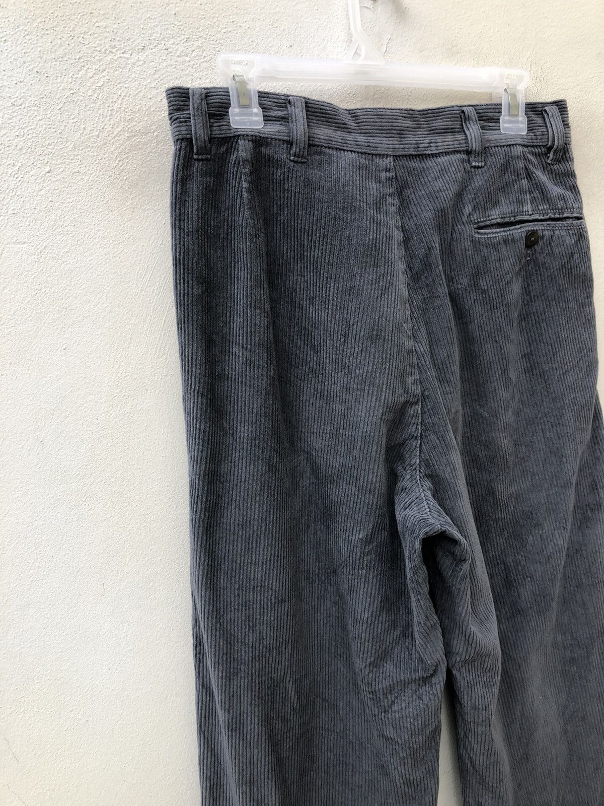 Krizia Uomo Vintage 90s Krizia Uomo Faded Grey Corduroy Trouser Pant Size US 30 / EU 46 - 15 Thumbnail