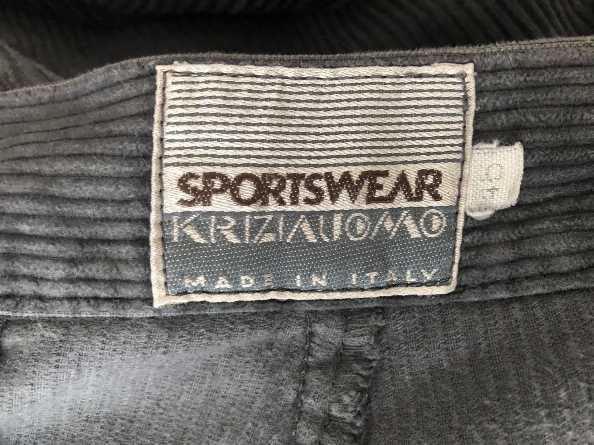 Krizia Uomo Vintage 90s Krizia Uomo Faded Grey Corduroy Trouser Pant Size US 30 / EU 46 - 19 Thumbnail