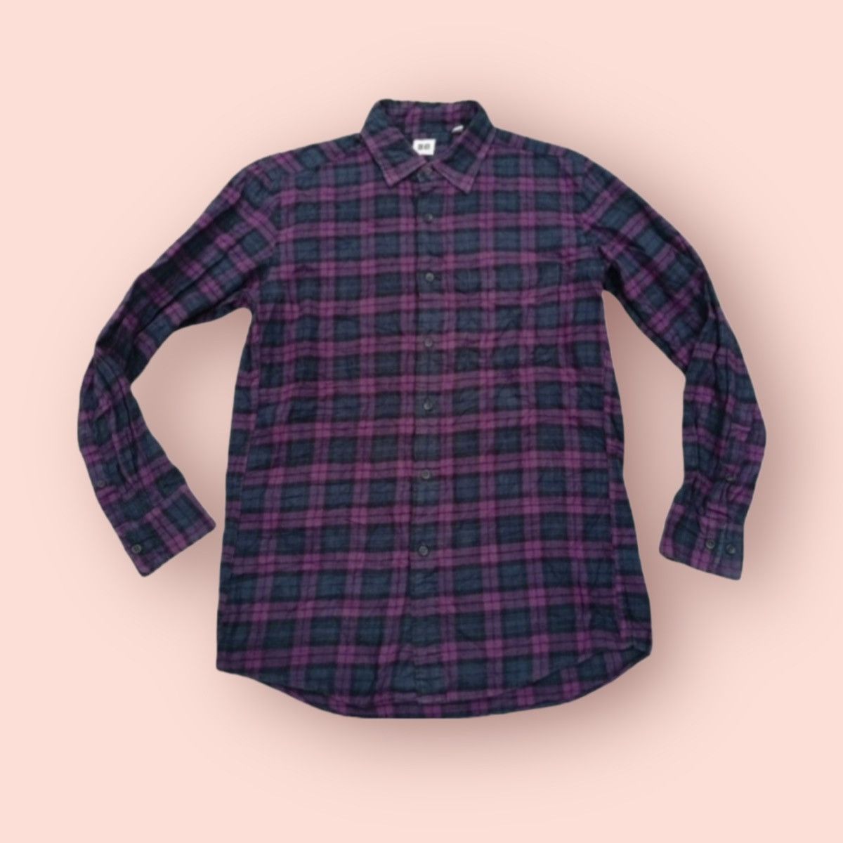 Flannel × Japanese Brand × Uniqlo UNIQLO PURPLE PLAID FLANNEL Size US M / EU 48-50 / 2 - 1 Thumbnail