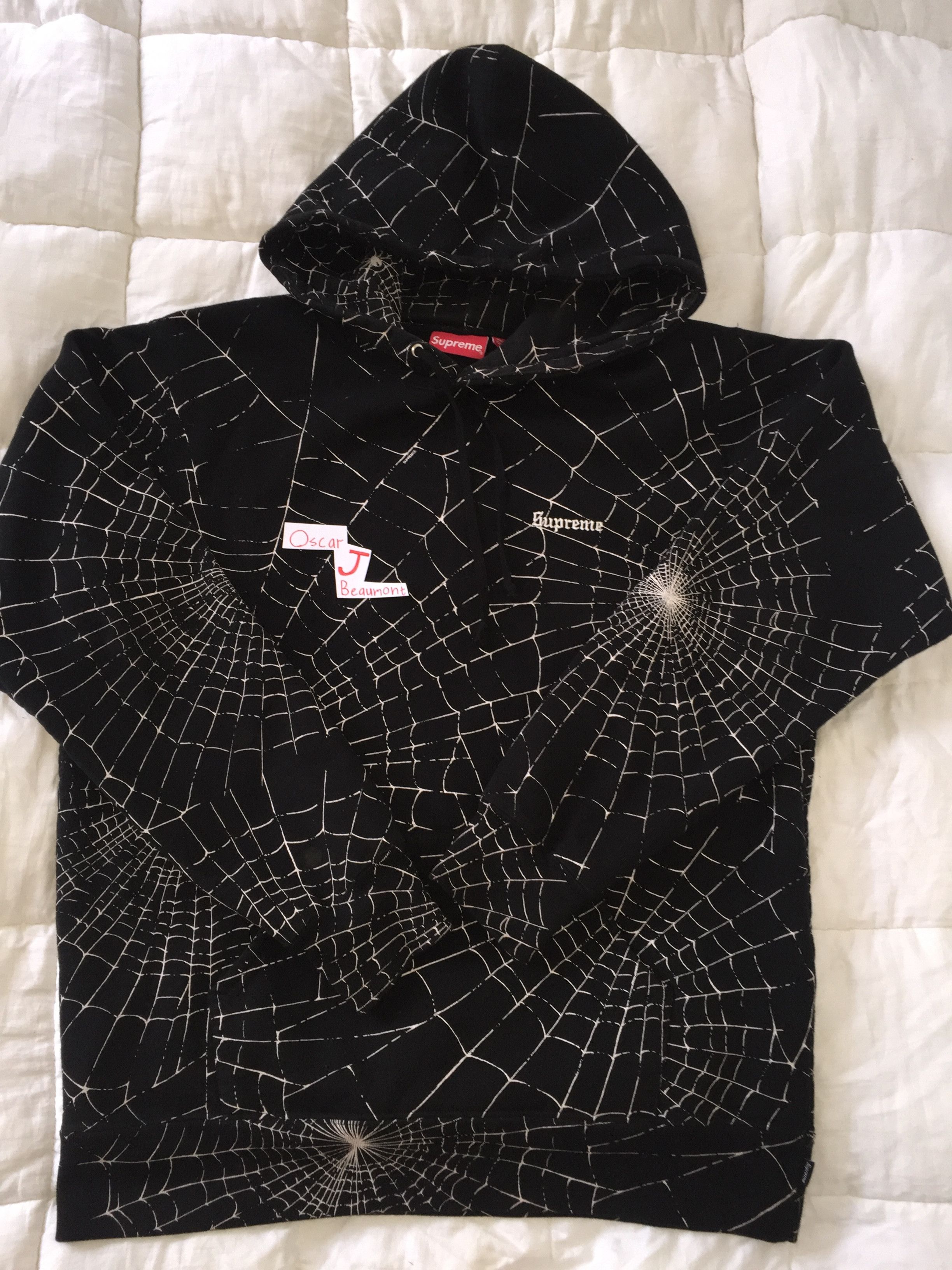 Spider web cheap supreme hoodie