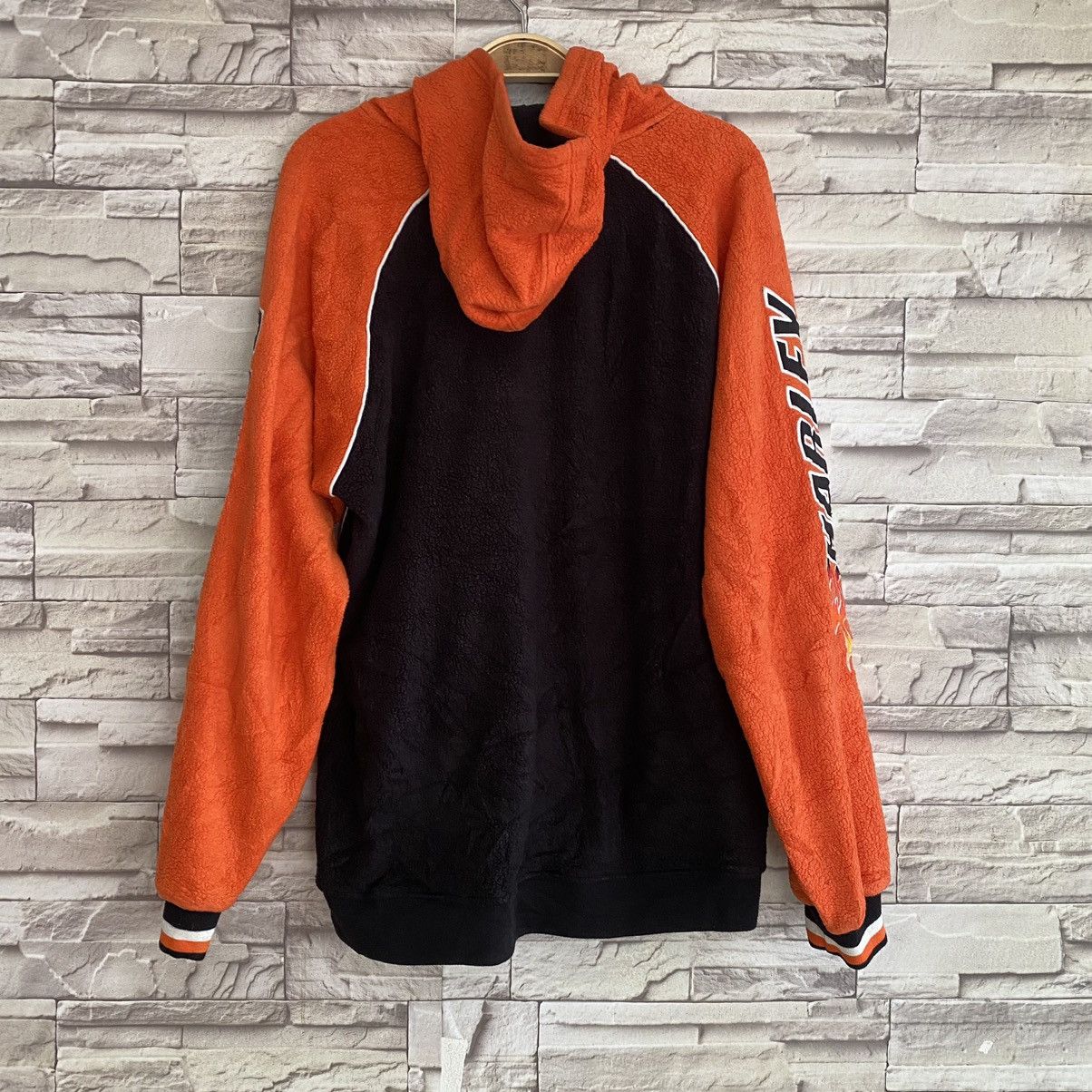 Harley Davidson Vintage Harley Davidson Flame Embroidery Hoodie Fleece Size US M / EU 48-50 / 2 - 5 Thumbnail