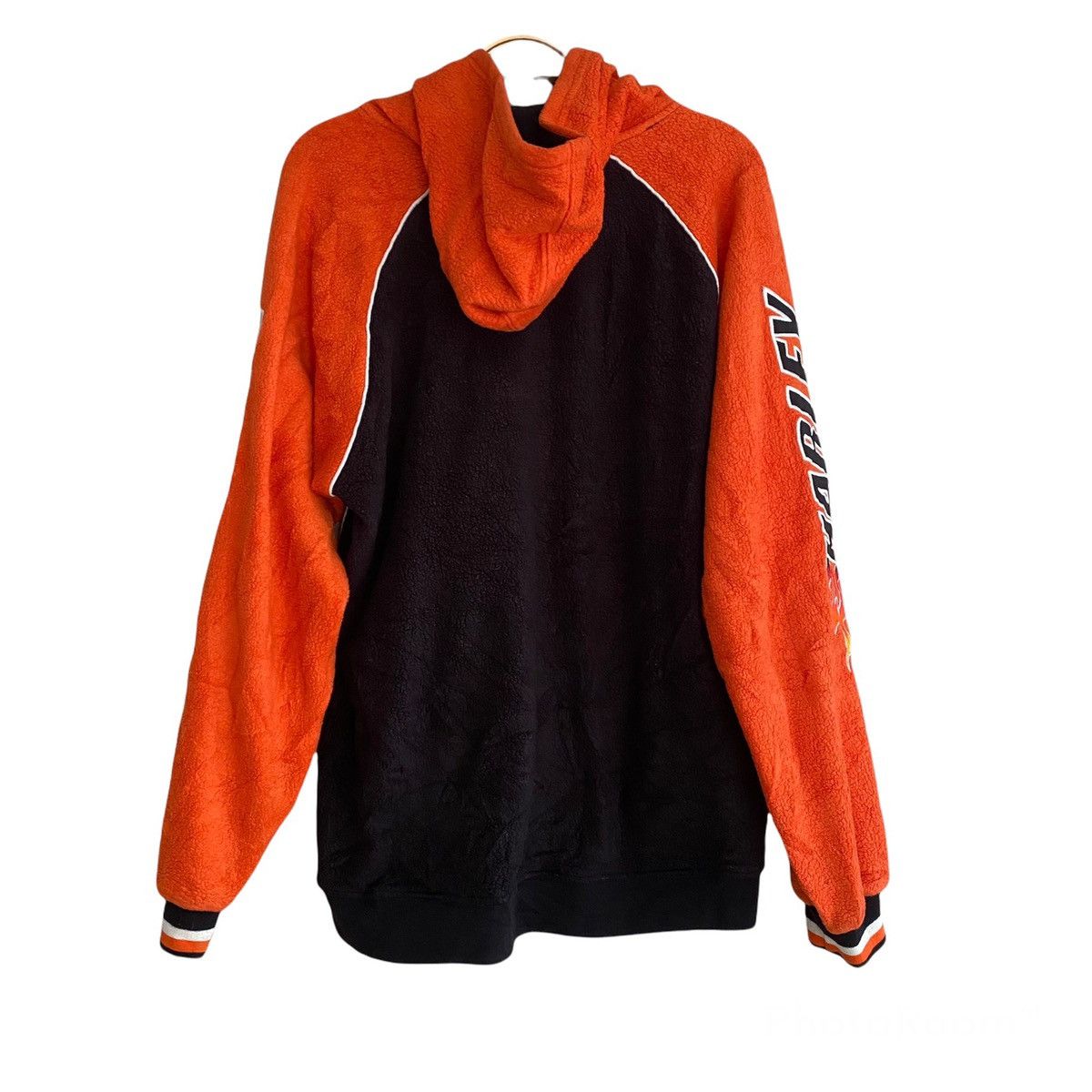 Harley Davidson Vintage Harley Davidson Flame Embroidery Hoodie Fleece Size US M / EU 48-50 / 2 - 2 Thumbnail