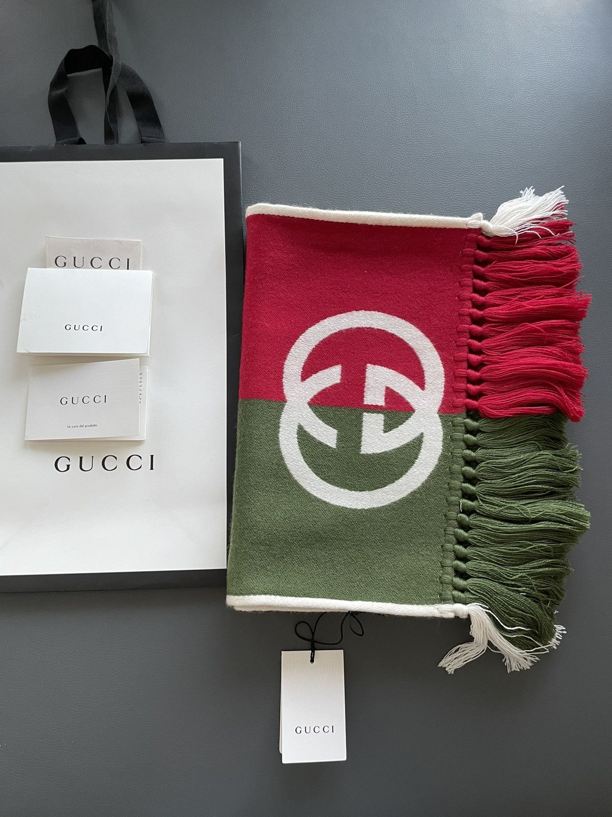 Gucci Super Runway Limited Edition GG Logo Gucci Wool Scarf Size ONE SIZE - 22 Thumbnail