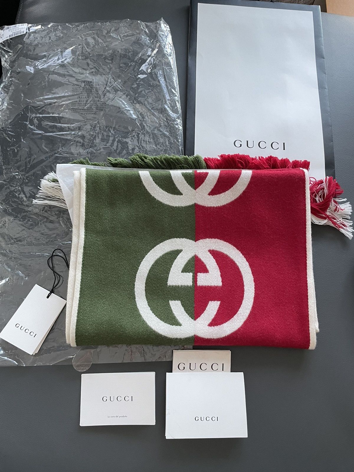 Gucci Super Runway Limited Edition GG Logo Gucci Wool Scarf Size ONE SIZE - 19 Thumbnail