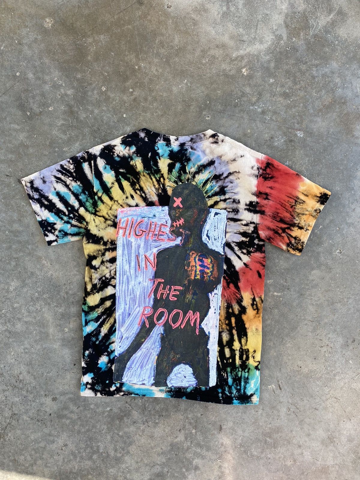 Travis Scott Highest In The Room Tie Dye Tee Small 🥣 Cactus