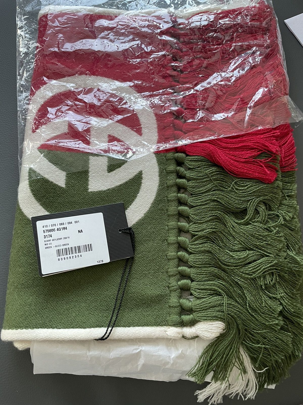 Gucci Brand NEW Rare Runway Limited Edition GG Logo Wool Scarf Size ONE SIZE - 8 Thumbnail