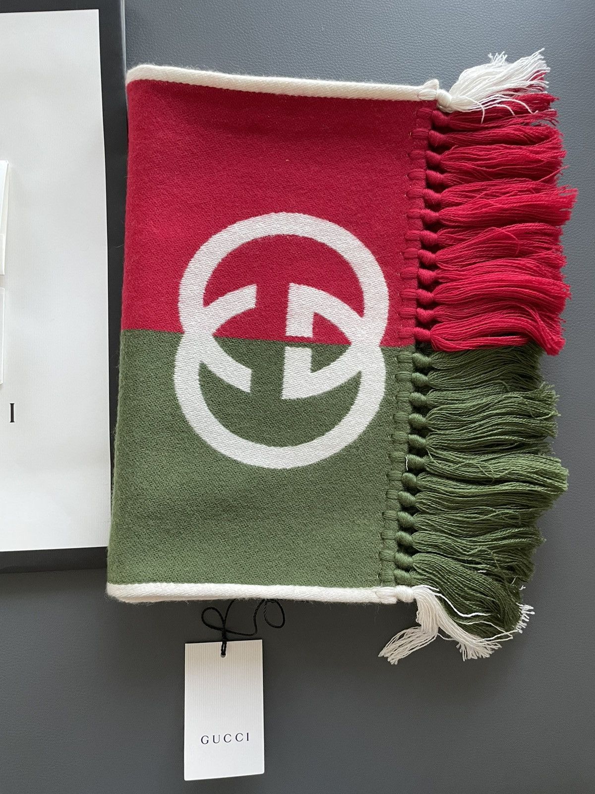 Gucci Brand NEW Rare Runway Limited Edition GG Logo Wool Scarf Size ONE SIZE - 10 Thumbnail