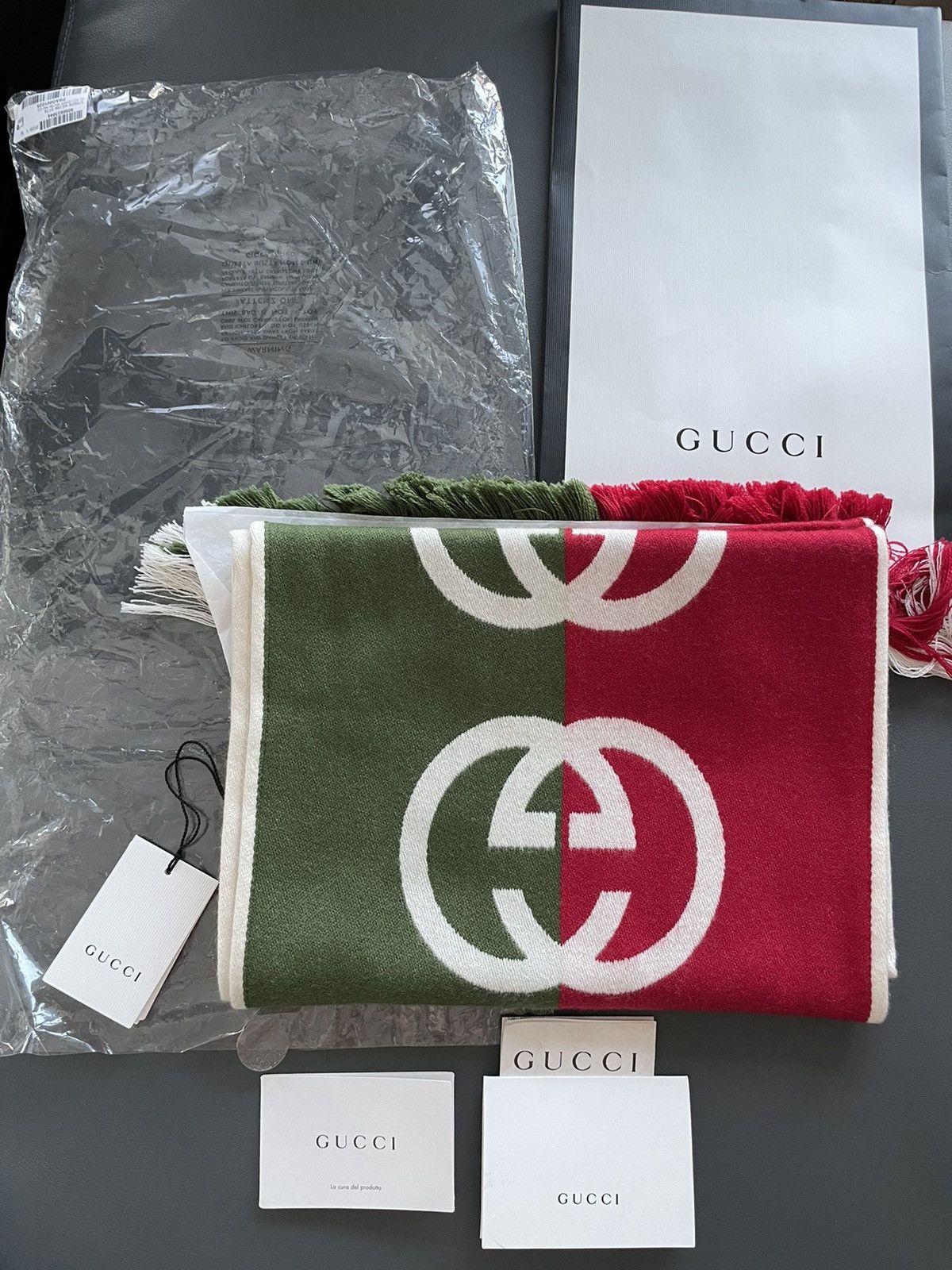 Gucci Brand NEW Rare Runway Limited Edition GG Logo Wool Scarf Size ONE SIZE - 20 Thumbnail