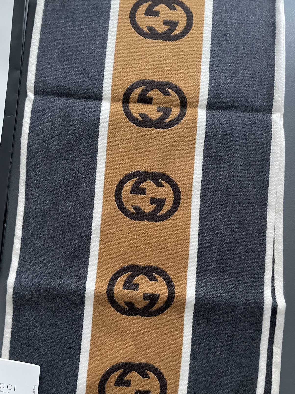 Gucci Runway Limited Edition GG Logo Gucci Scarf Brand New Size ONE SIZE - 22 Thumbnail