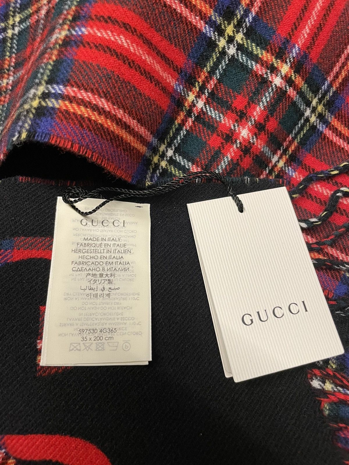 Gucci Brand NEW Limited Edition Gucci Logo Cashmere Runway Scarf Size ONE SIZE - 9 Thumbnail