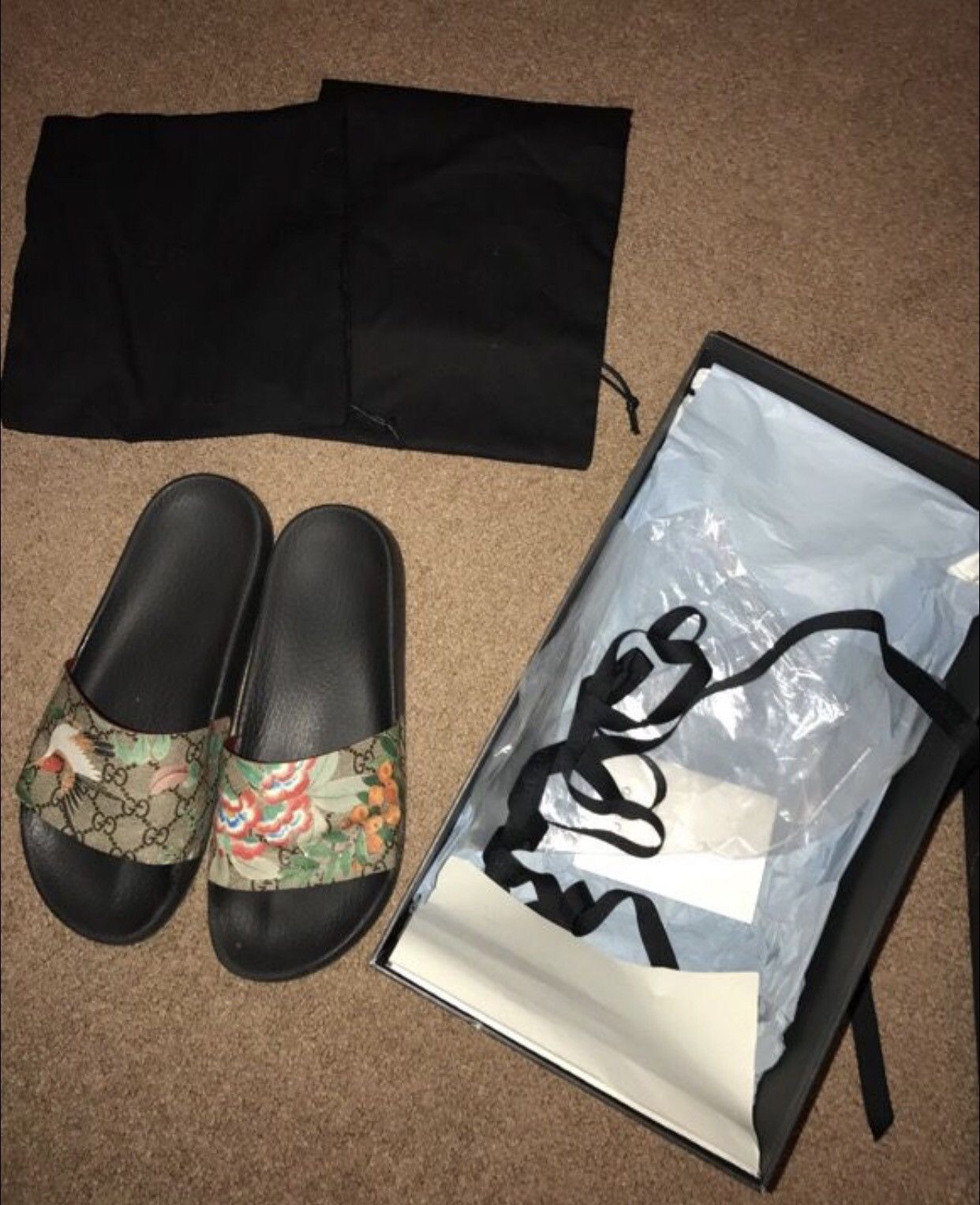 Gucci Gucci Hummingbird Tian Slides Sandals Grailed