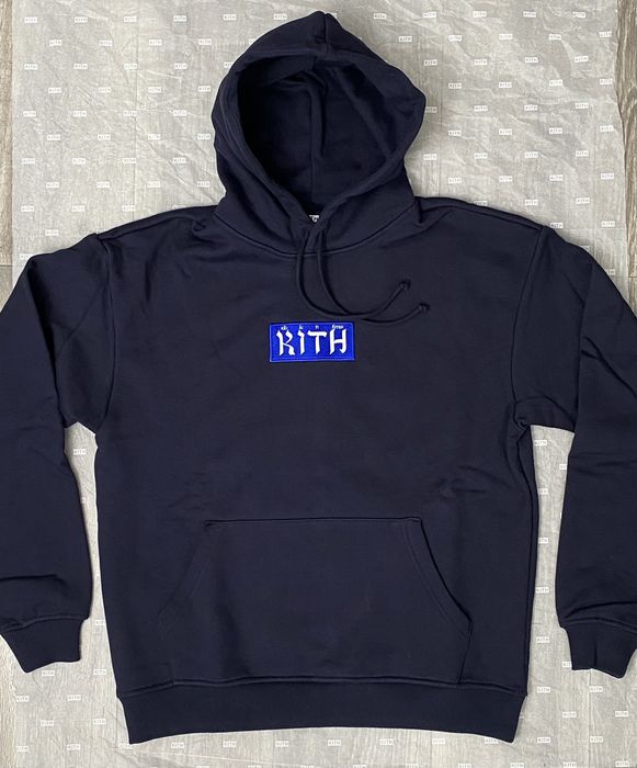 Kith Small Kith Hebrew Script Box Logo Pullover Hoodie Nocturnal