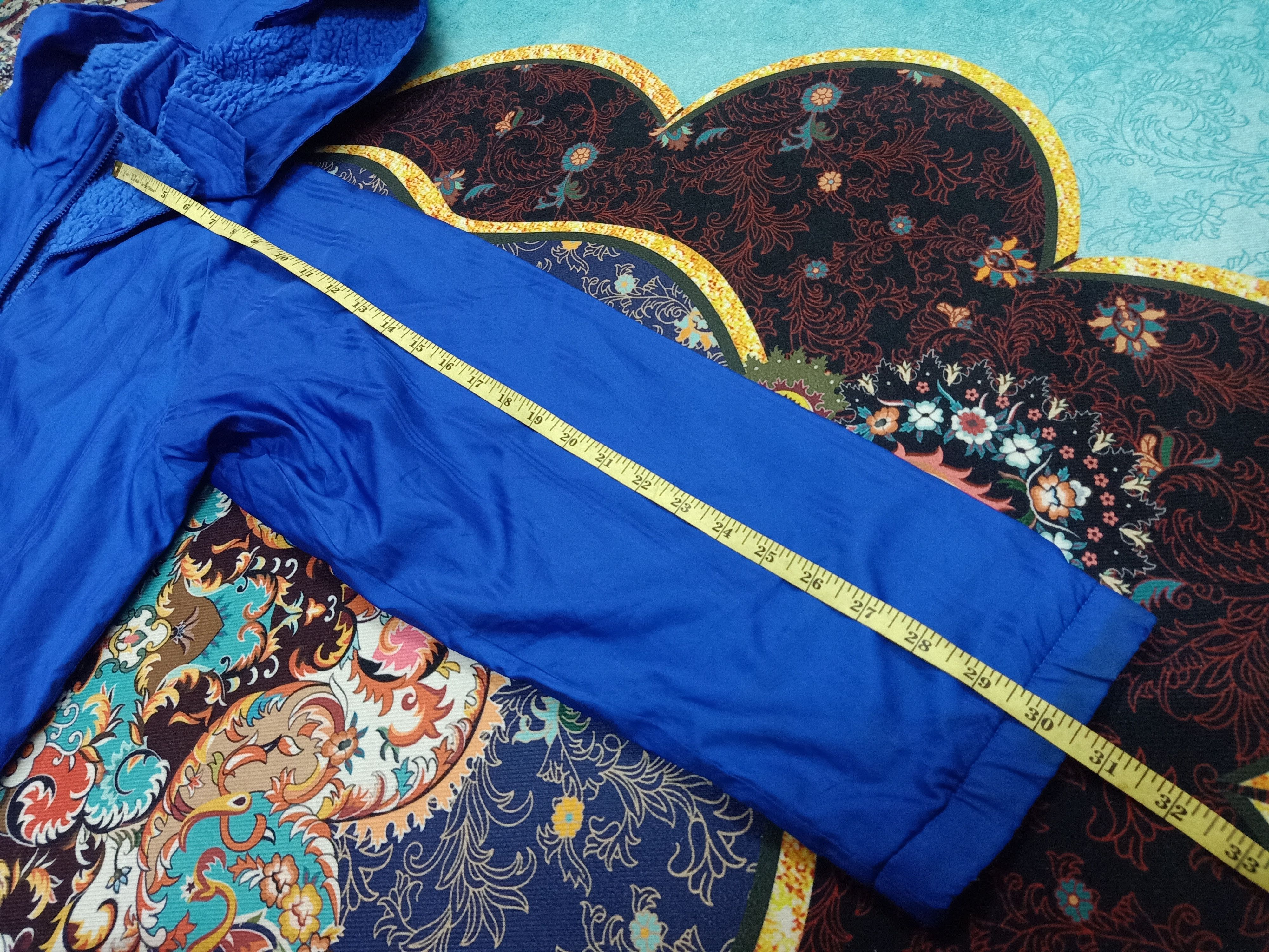 Adidas ADIDAS Big Logo Spell Out Blue Sherpa Lining Hoodie Parka. Size US S / EU 44-46 / 1 - 8 Thumbnail