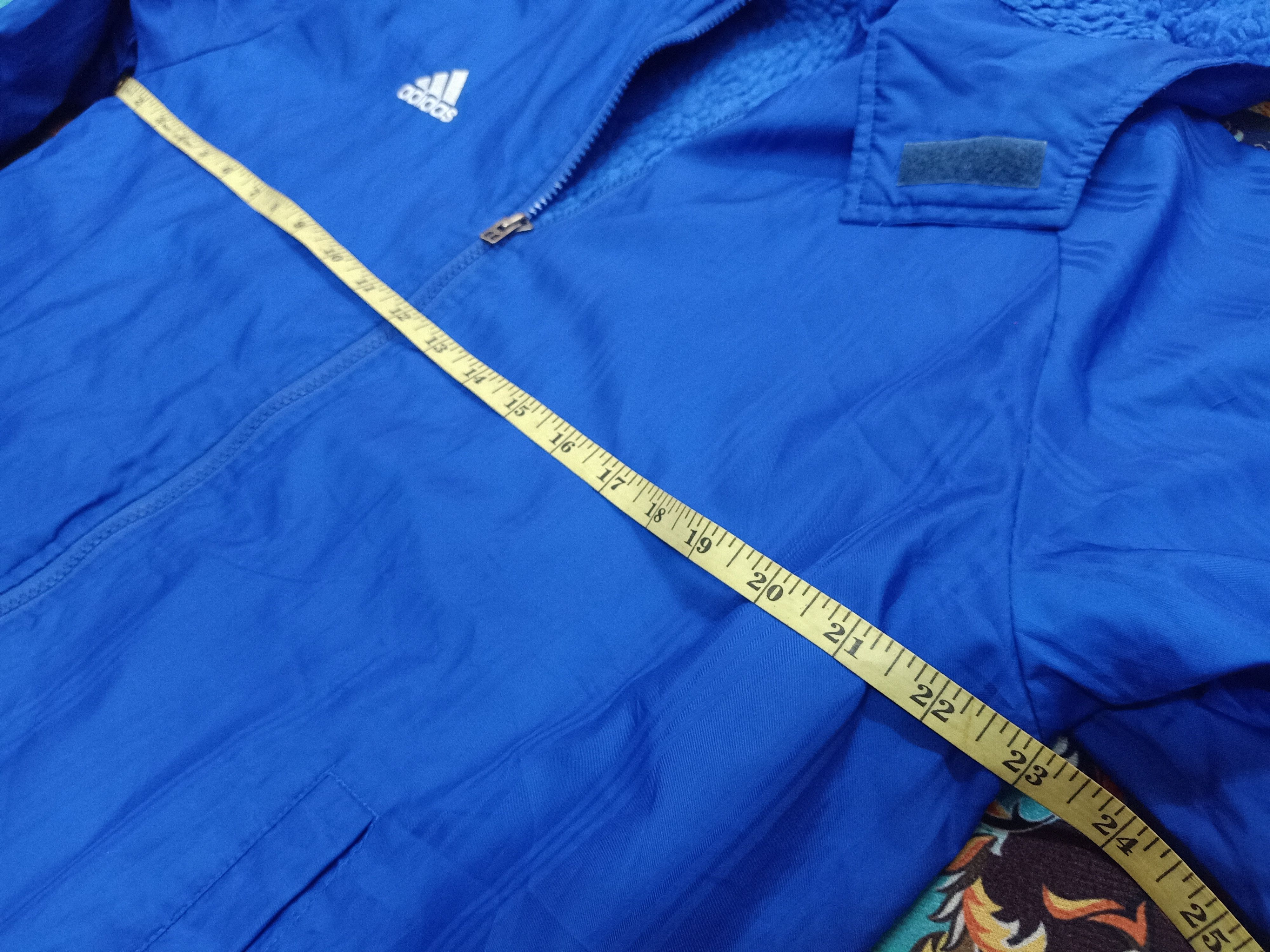 Adidas ADIDAS Big Logo Spell Out Blue Sherpa Lining Hoodie Parka. Size US S / EU 44-46 / 1 - 7 Thumbnail