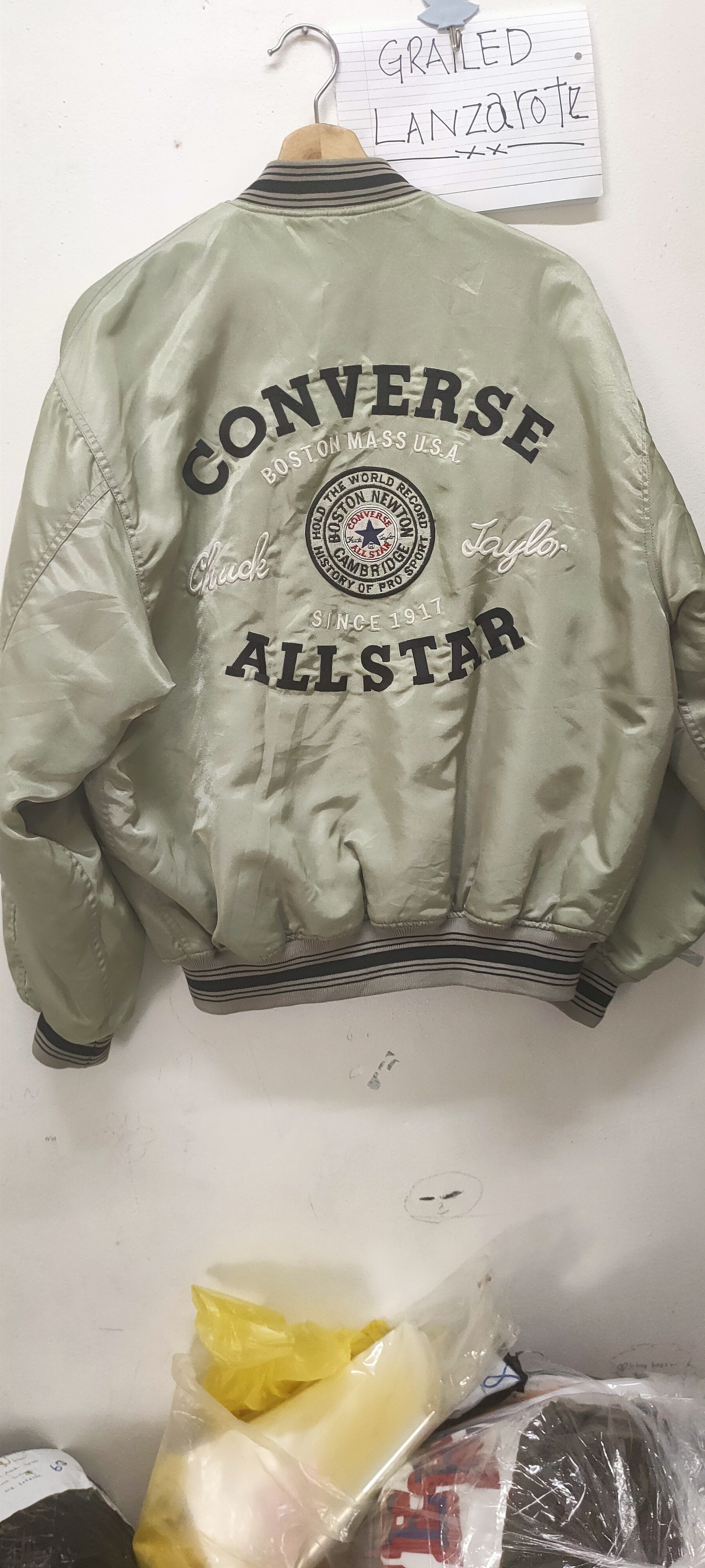 Converse converse vintage varsity zip jacket Spellout logo Size US M / EU 48-50 / 2 - 2 Thumbnail