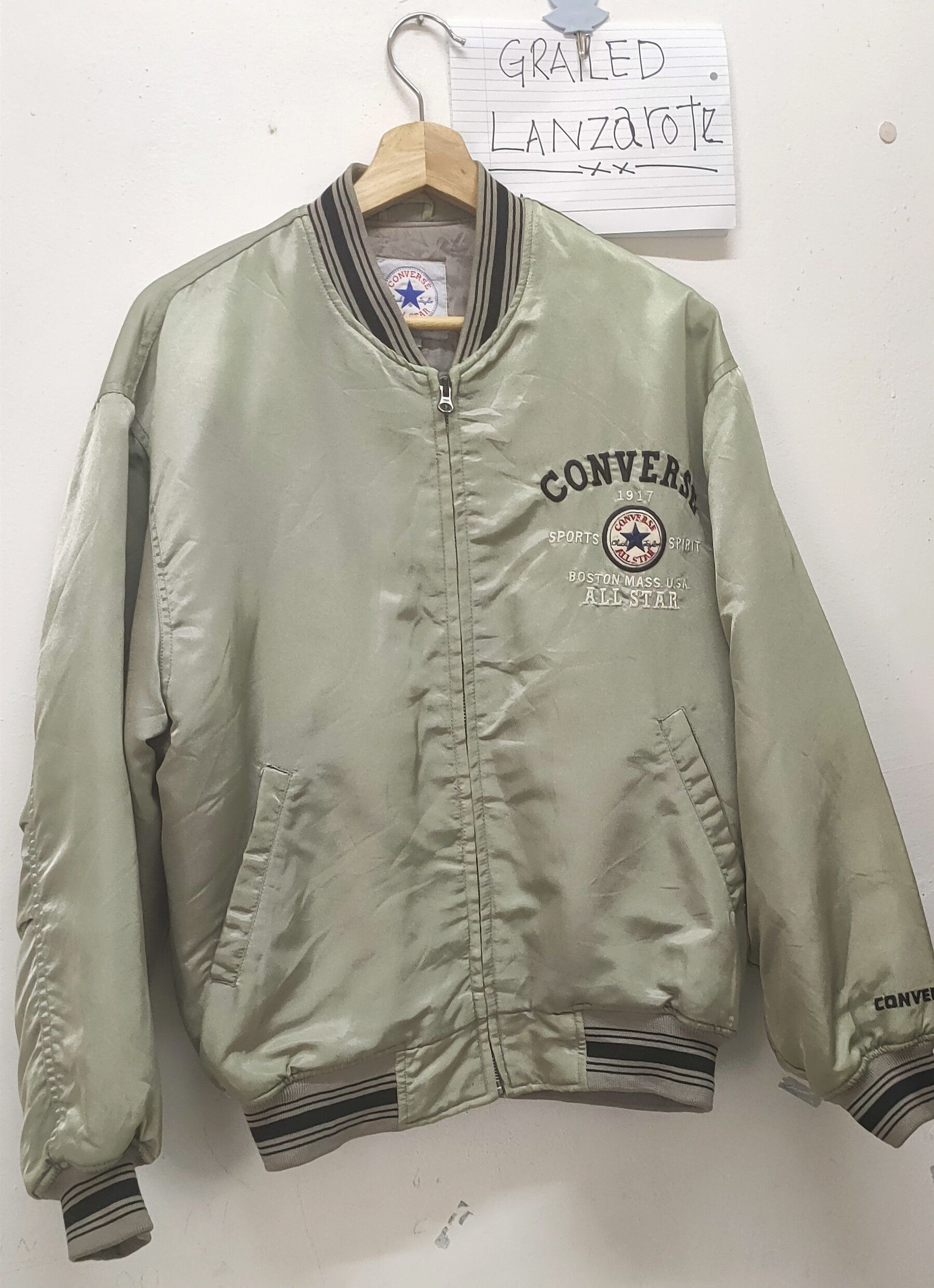 Converse converse vintage varsity zip jacket Spellout logo Size US M / EU 48-50 / 2 - 9 Thumbnail