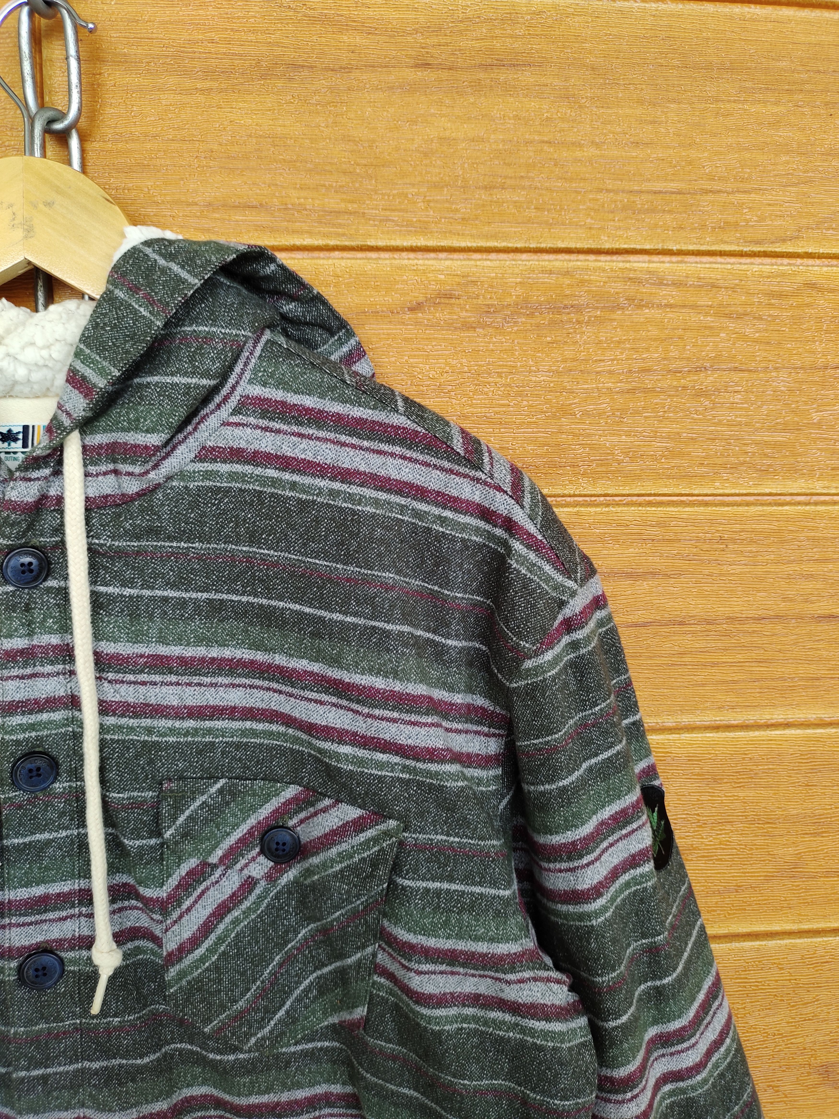 Vintage Vintage 90s LOGOS 'Outing Equipment" Striped Hoodie Jacket Size US M / EU 48-50 / 2 - 3 Thumbnail