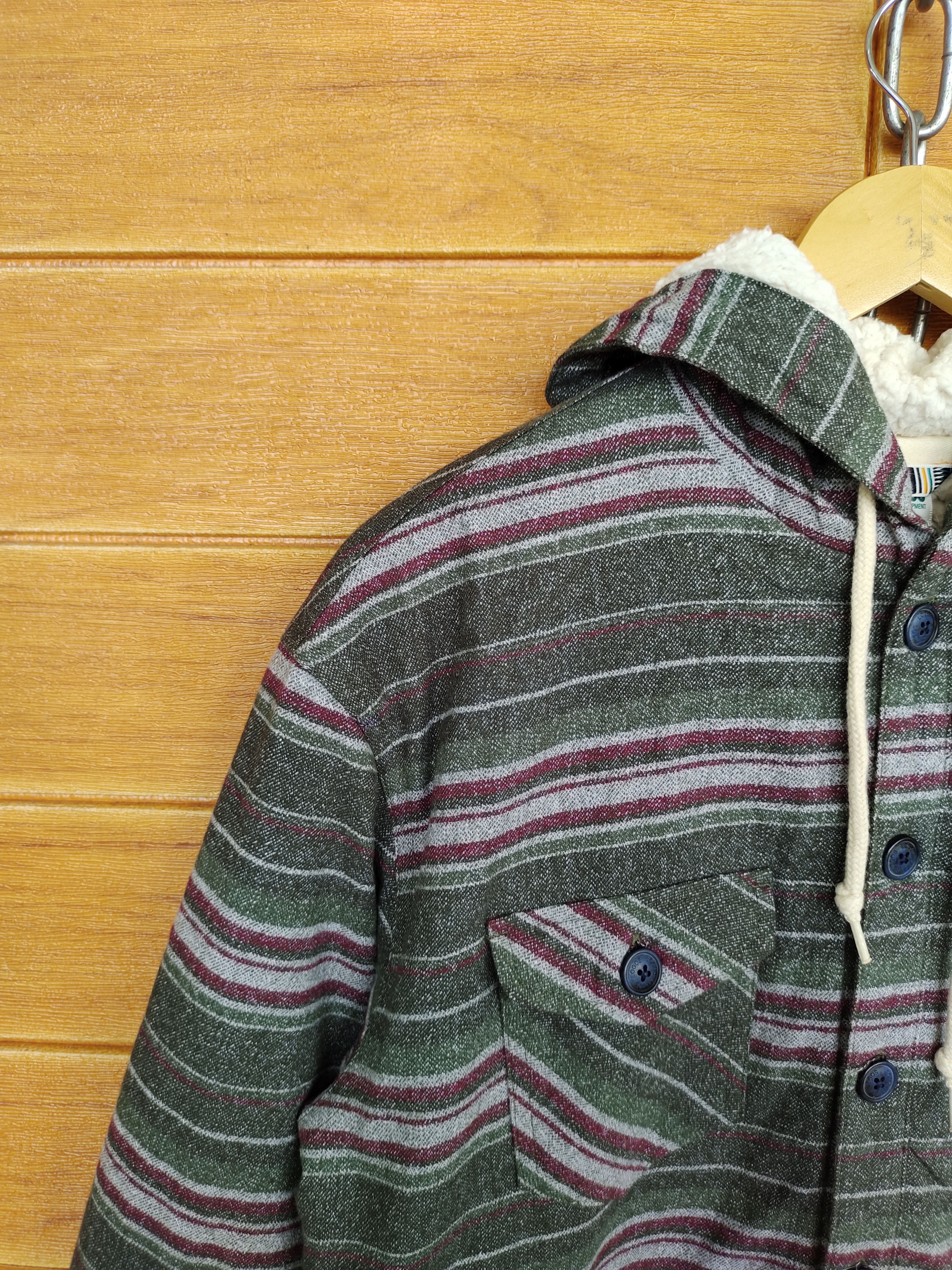 Vintage Vintage 90s LOGOS 'Outing Equipment" Striped Hoodie Jacket Size US M / EU 48-50 / 2 - 4 Thumbnail