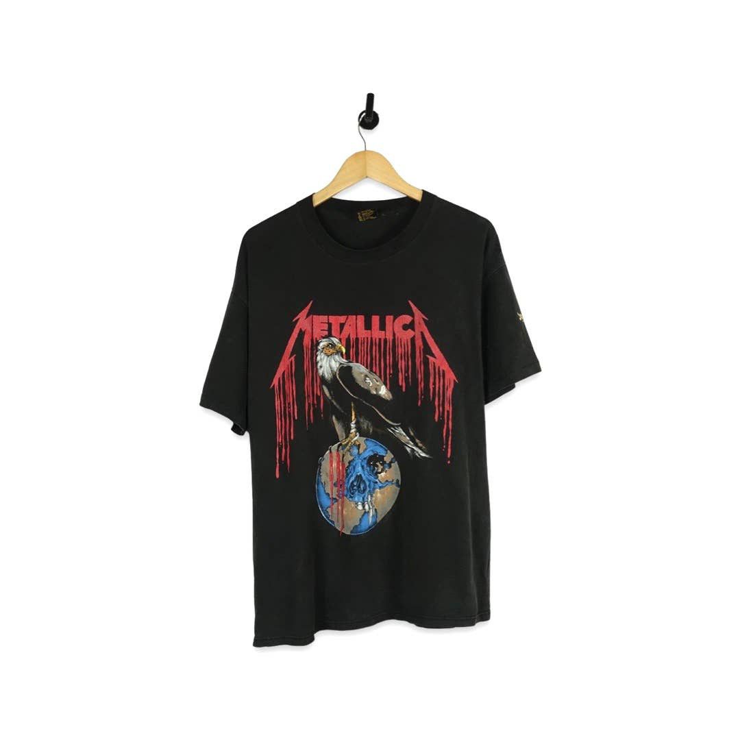 Vintage Vintage 90s Metallica Eagle Landed Pushead Tee | Grailed