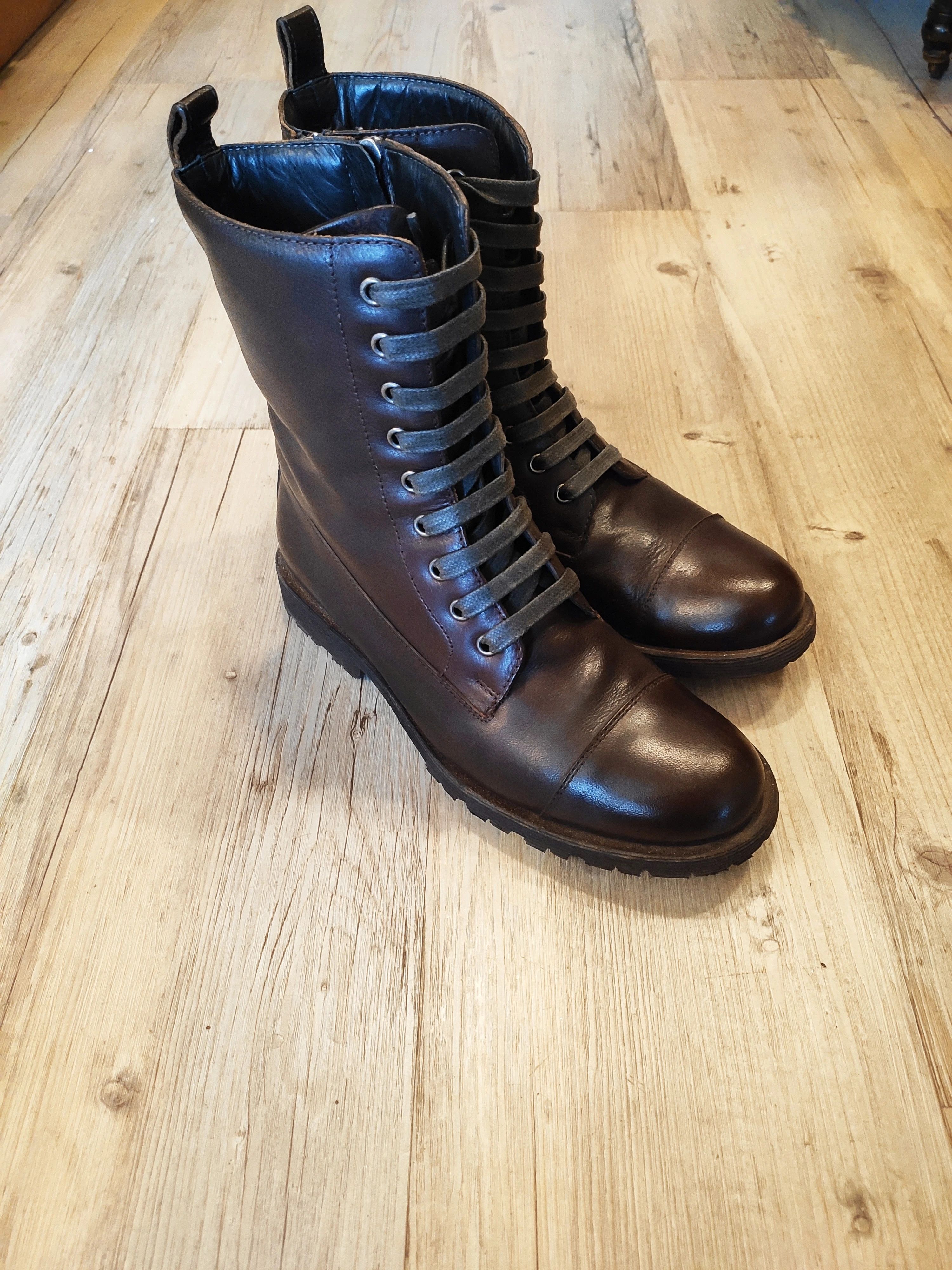 Brunello Cucinelli Combat boots.Like Gucci or Saint Laurent boots Size US 8 / IT 38 - 3 Thumbnail