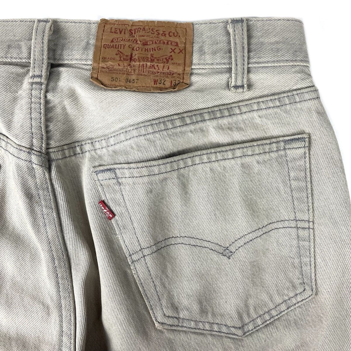 Levi's VINTAGE LEVI'S 501 GRAY DENIM Size US 30 / EU 46 - 6 Thumbnail