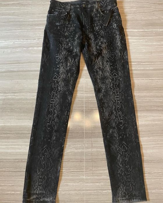 Amiri black hot sale snake jeans