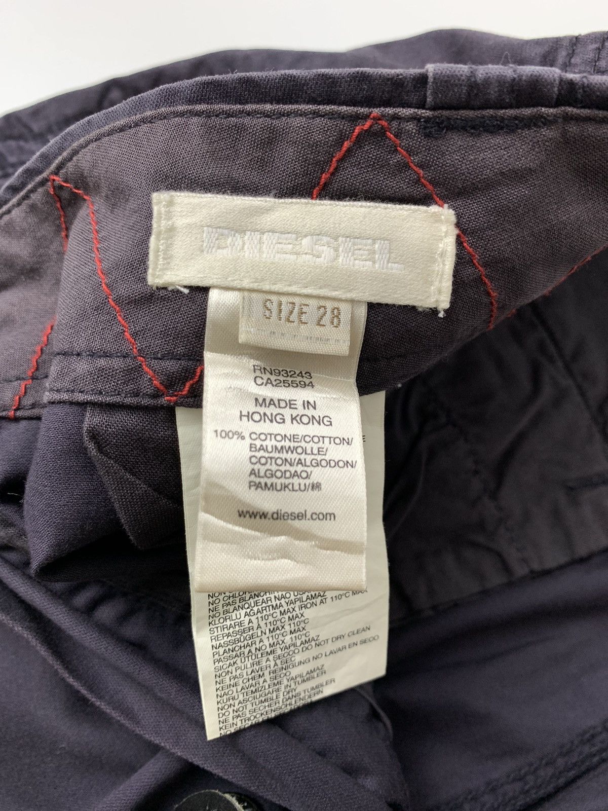 Diesel Diesel men’s Waxed Purple Cargo Pants Size US 31 - 7 Thumbnail