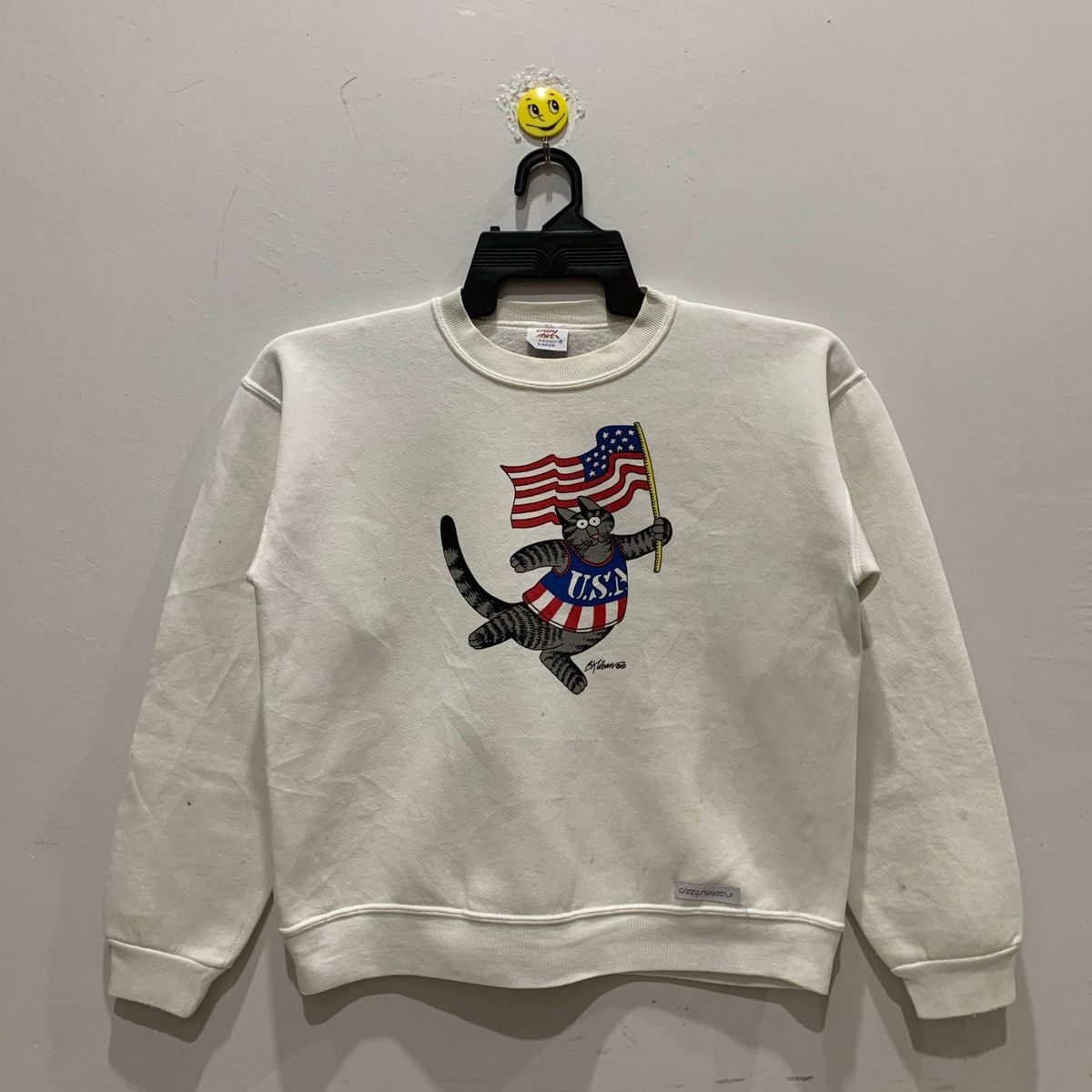 Vintage CRAZY SHIRT BKLIBAN Sweatshirt Size L Fits S Size US S / EU 44-46 / 1 - 1 Thumbnail