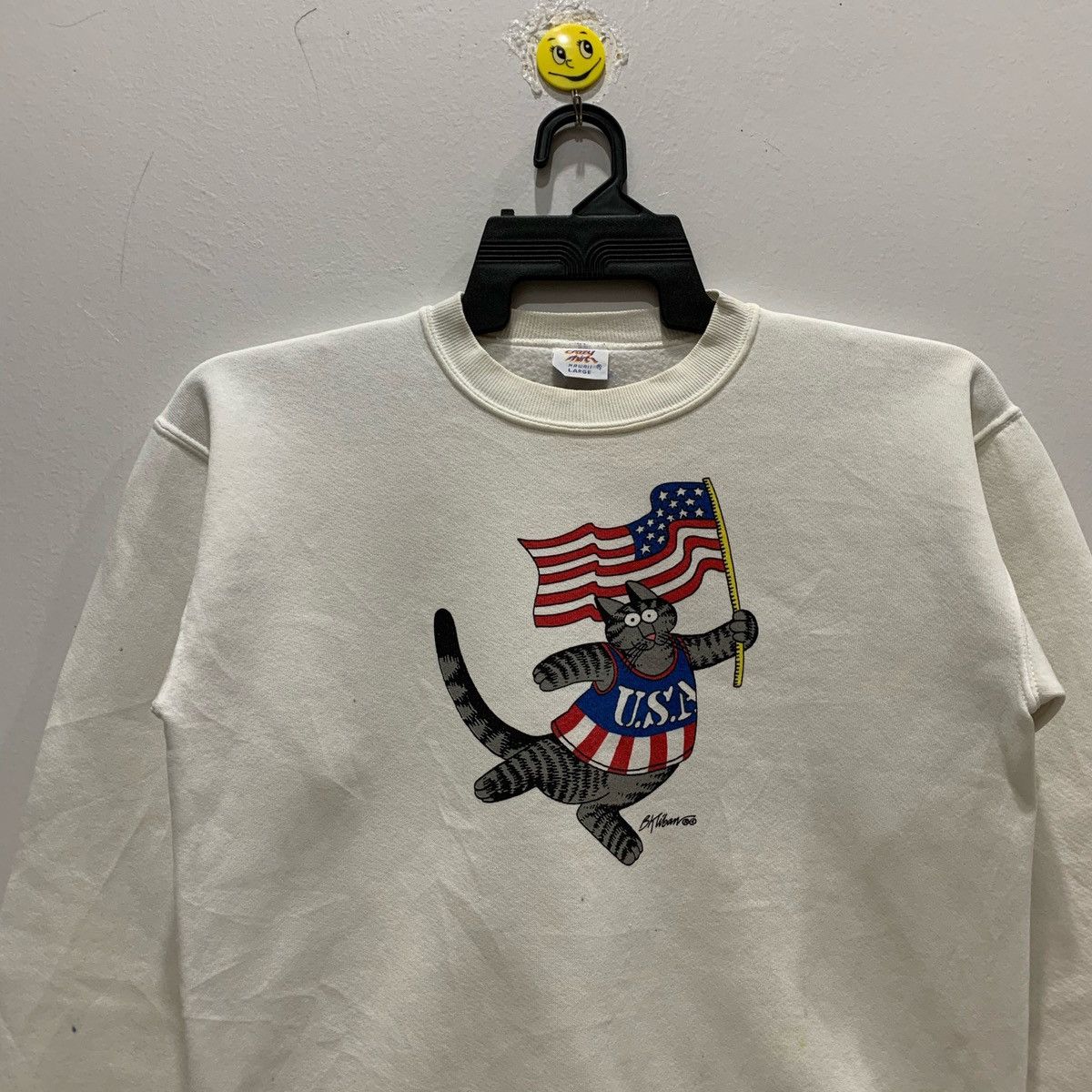 Vintage CRAZY SHIRT BKLIBAN Sweatshirt Size L Fits S Size US S / EU 44-46 / 1 - 2 Thumbnail