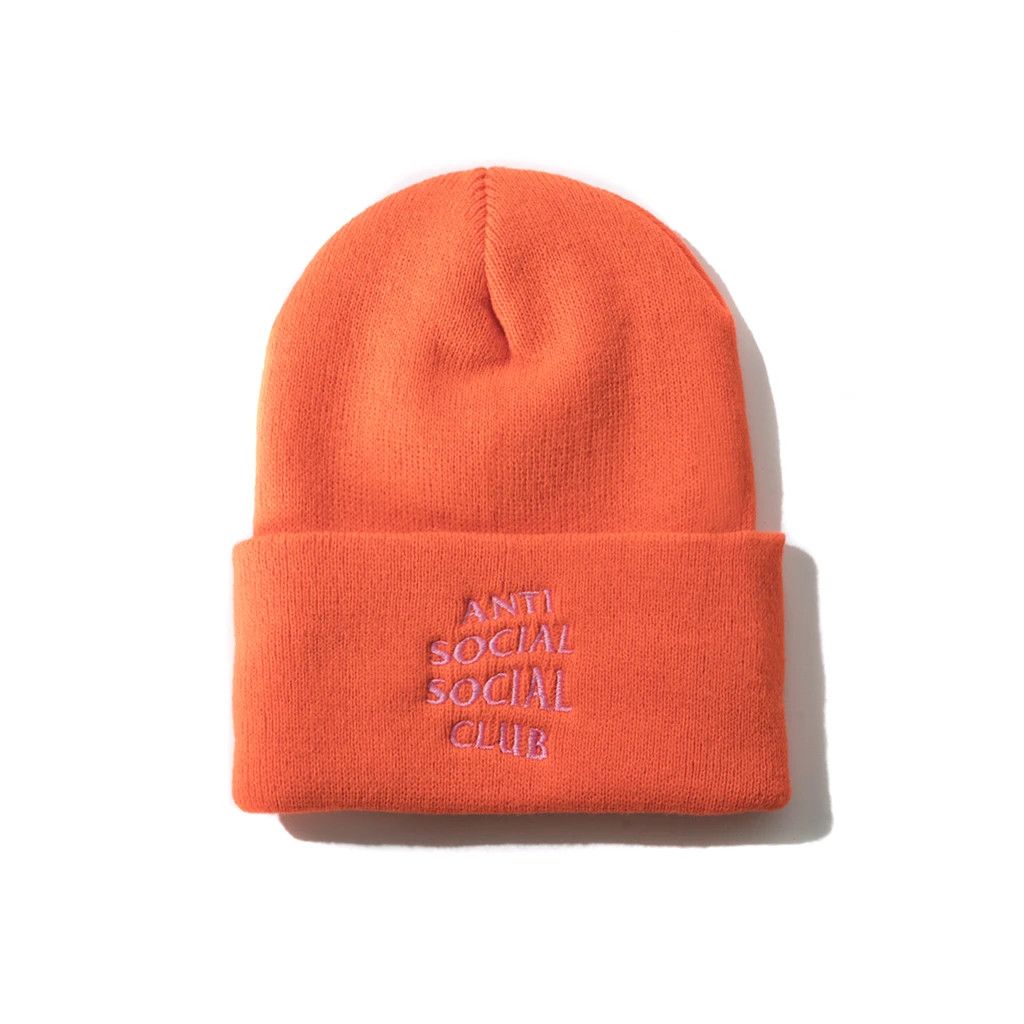 Anti Social Social Club DS ASSC White Logo Mr. Bean Orange Knit Cap Beanie Supreme Size ONE SIZE - 6 Thumbnail