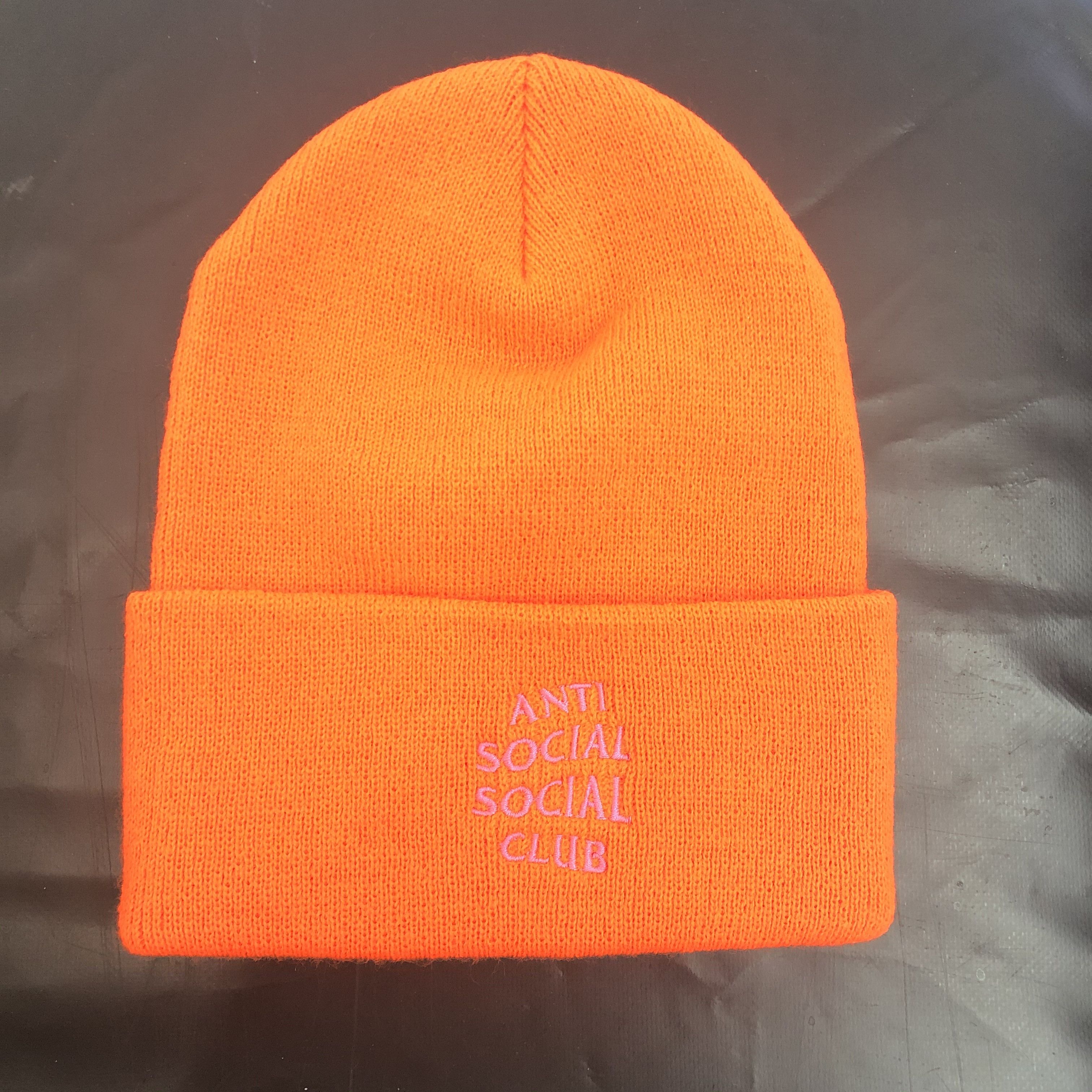 Anti Social Social Club DS ASSC White Logo Mr. Bean Orange Knit Cap Beanie Supreme Size ONE SIZE - 3 Thumbnail