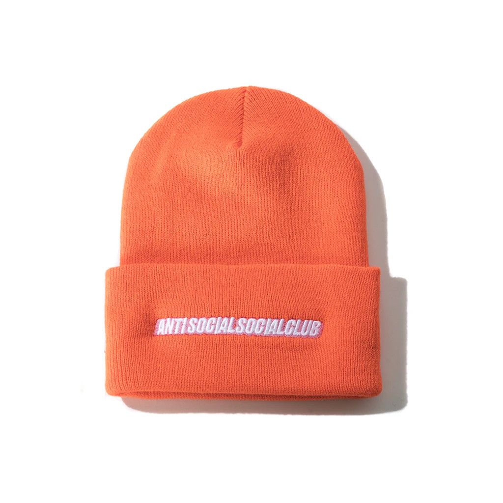 Anti Social Social Club DS ASSC White Logo Mr. Bean Orange Knit Cap Beanie Supreme Size ONE SIZE - 5 Thumbnail