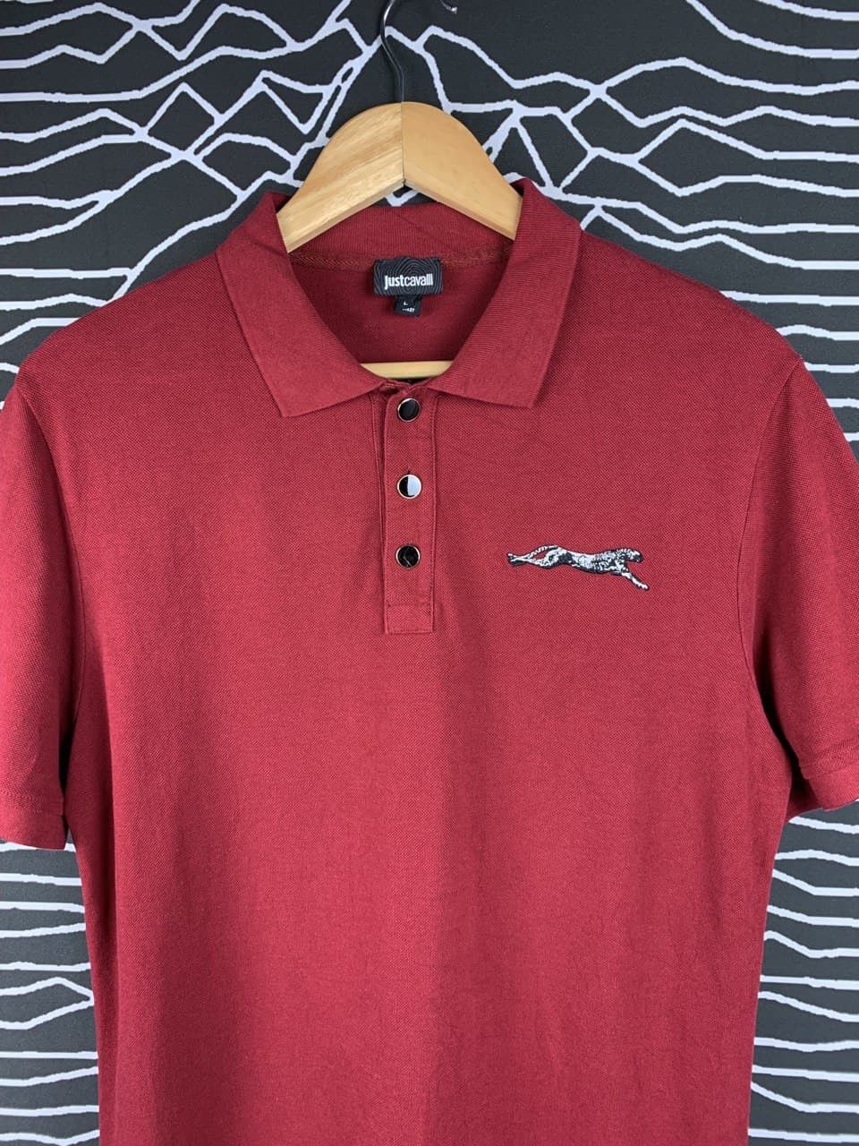 Just Cavalli Just Cavalli Cheetah Logo Basic Polo Size US L / EU 52-54 / 3 - 2 Thumbnail