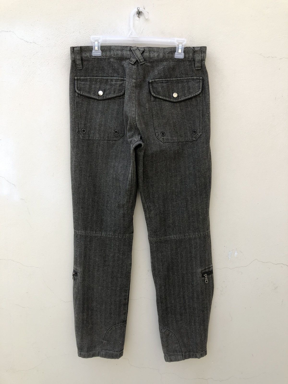 Vintage RESCUE SQUAD Japan Multi Pocket Zip HBT Thick Trouser Pant Size US 34 / EU 50 - 12 Thumbnail