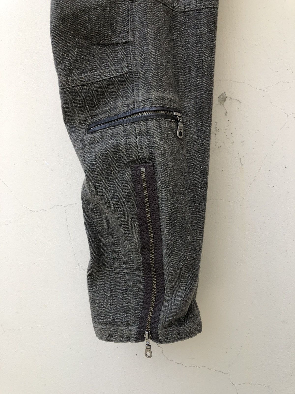 Vintage RESCUE SQUAD Japan Multi Pocket Zip HBT Thick Trouser Pant Size US 34 / EU 50 - 21 Thumbnail