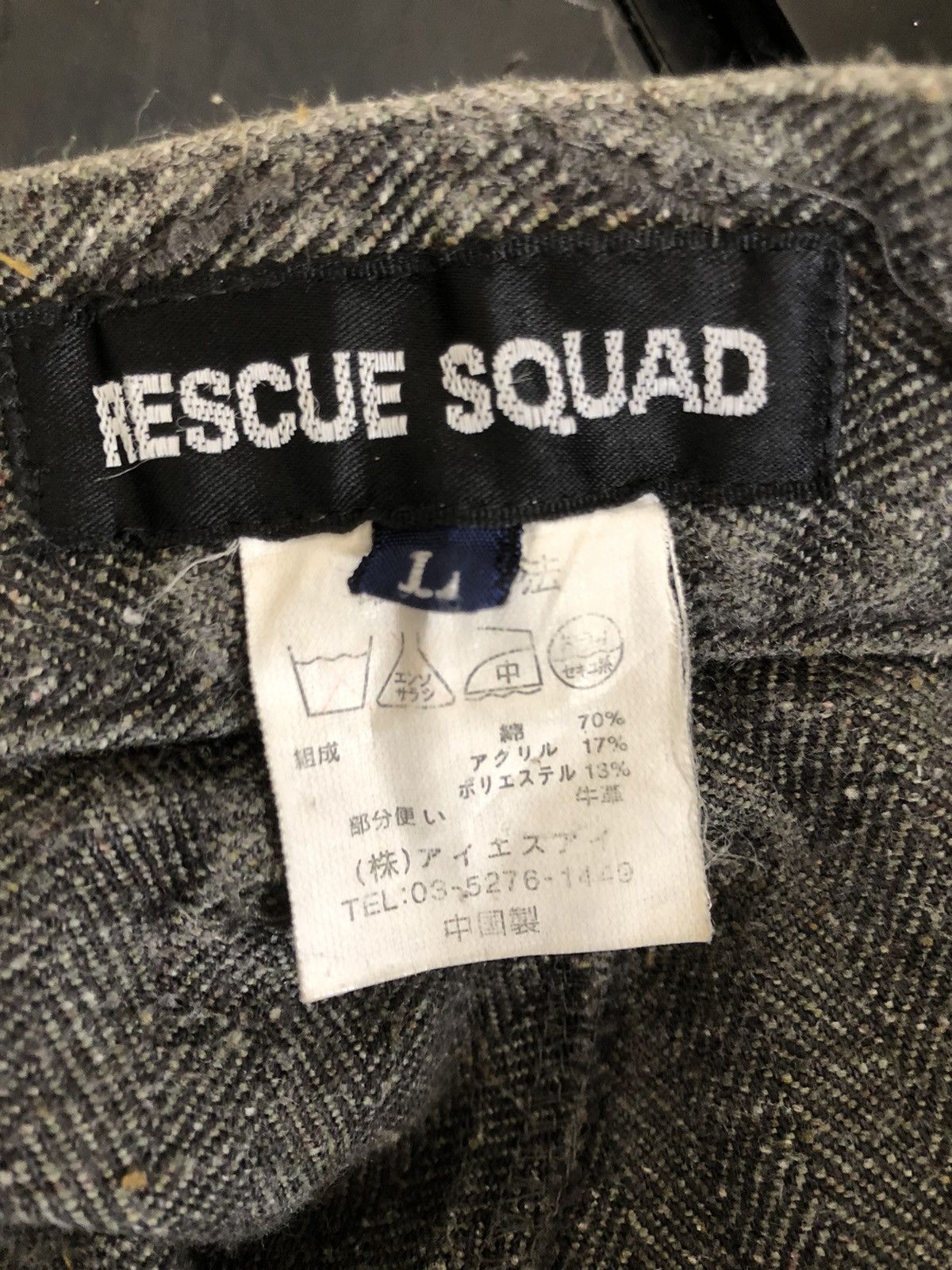 Vintage RESCUE SQUAD Japan Multi Pocket Zip HBT Thick Trouser Pant Size US 34 / EU 50 - 22 Thumbnail
