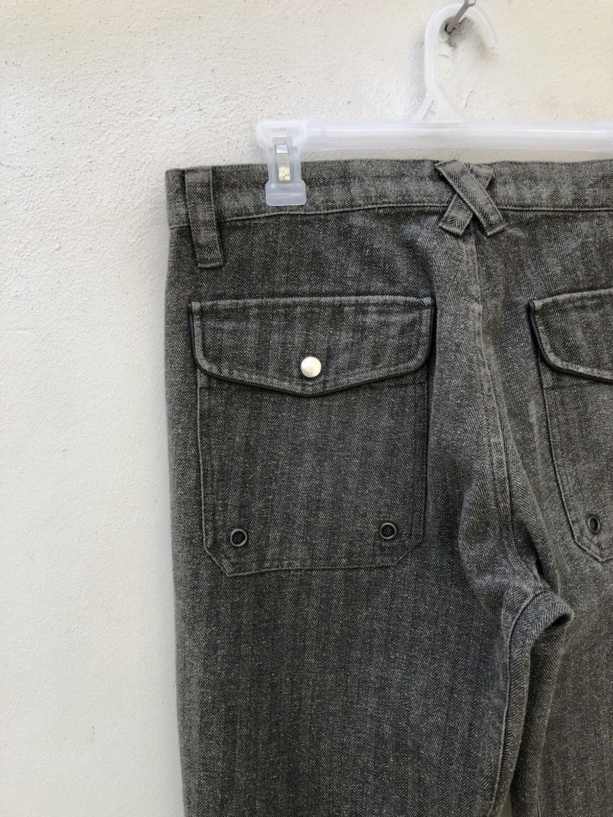 Vintage RESCUE SQUAD Japan Multi Pocket Zip HBT Thick Trouser Pant Size US 34 / EU 50 - 13 Thumbnail