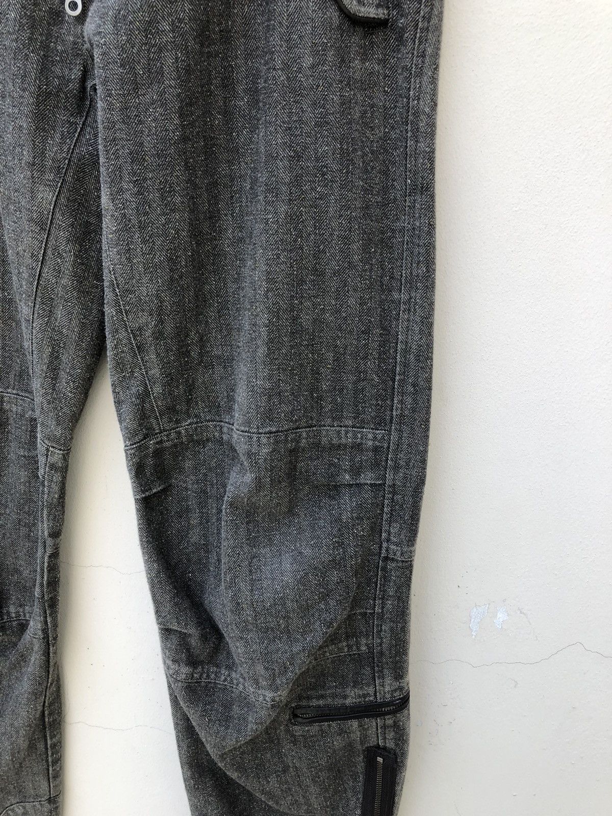 Vintage RESCUE SQUAD Japan Multi Pocket Zip HBT Thick Trouser Pant Size US 34 / EU 50 - 9 Thumbnail