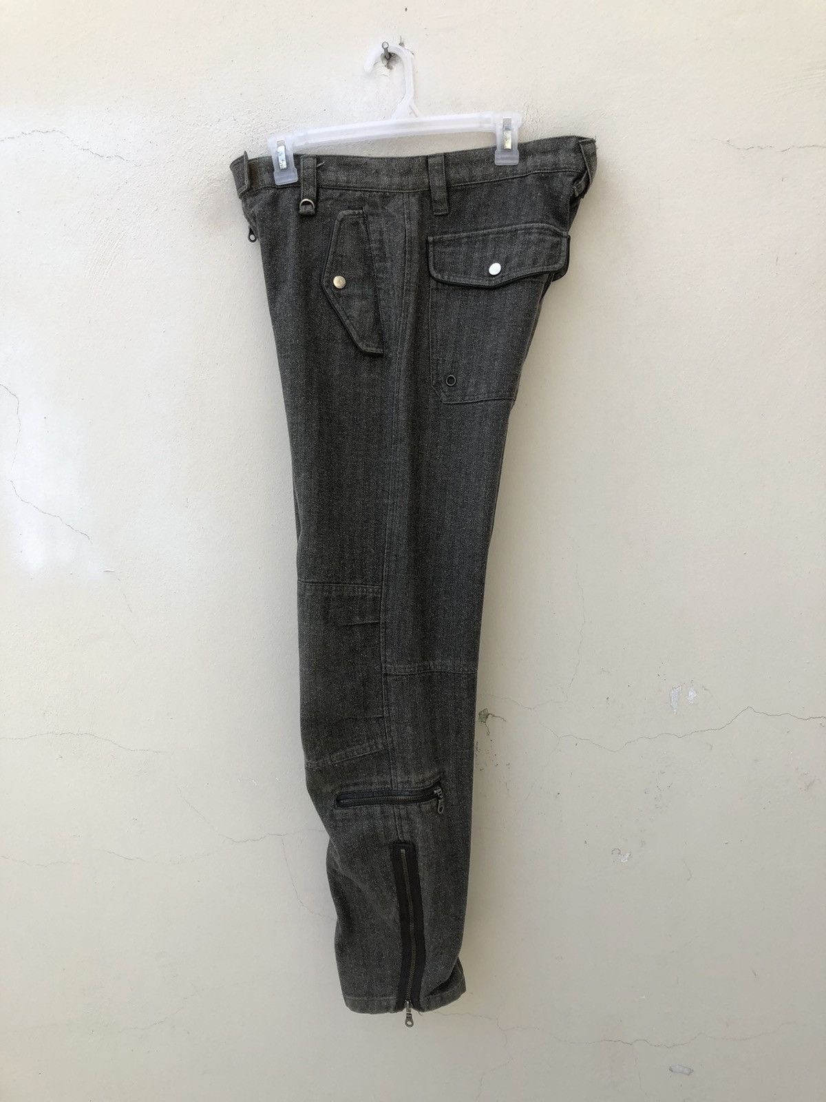 Vintage RESCUE SQUAD Japan Multi Pocket Zip HBT Thick Trouser Pant Size US 34 / EU 50 - 19 Thumbnail