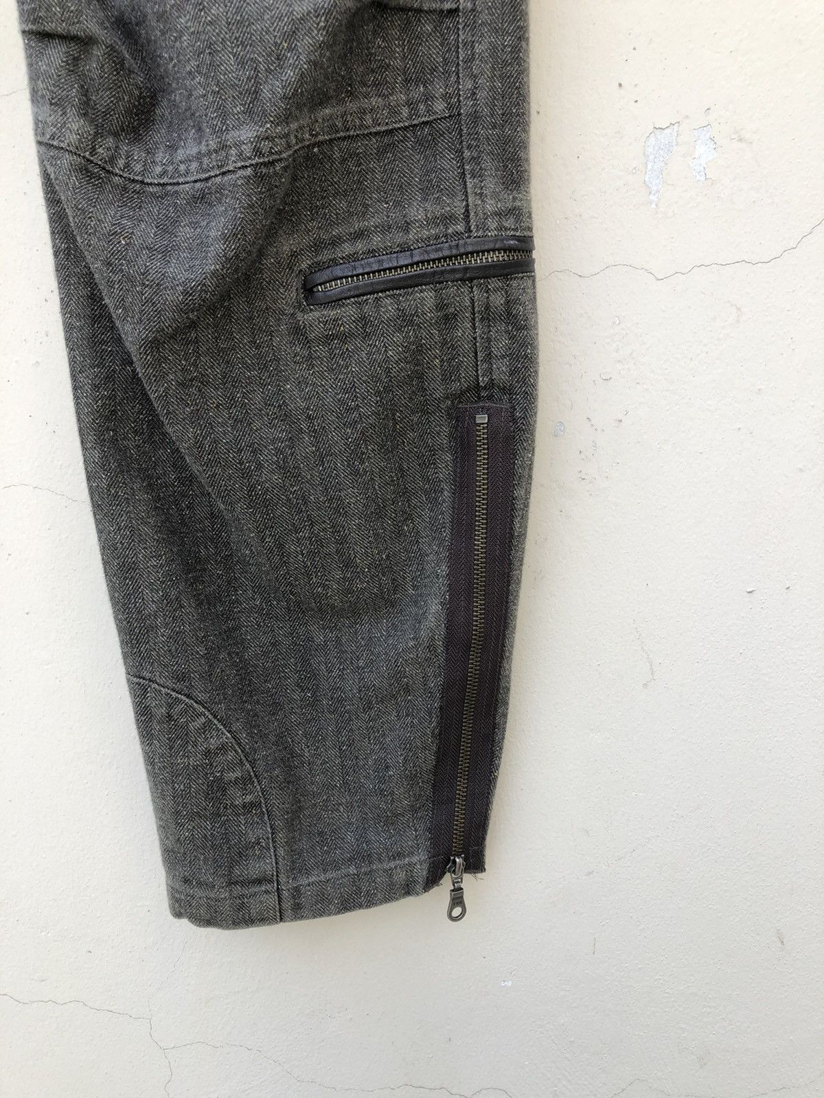 Vintage RESCUE SQUAD Japan Multi Pocket Zip HBT Thick Trouser Pant Size US 34 / EU 50 - 10 Thumbnail