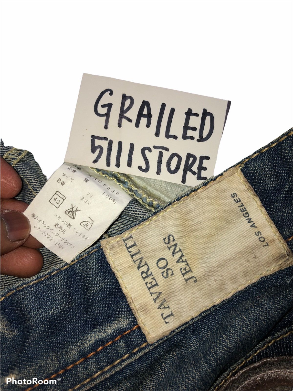 Vintage FLARE⚡️⚡️Taverniti So Jeans Jimmy Distressed Washed Denim Size US 31 - 7 Thumbnail