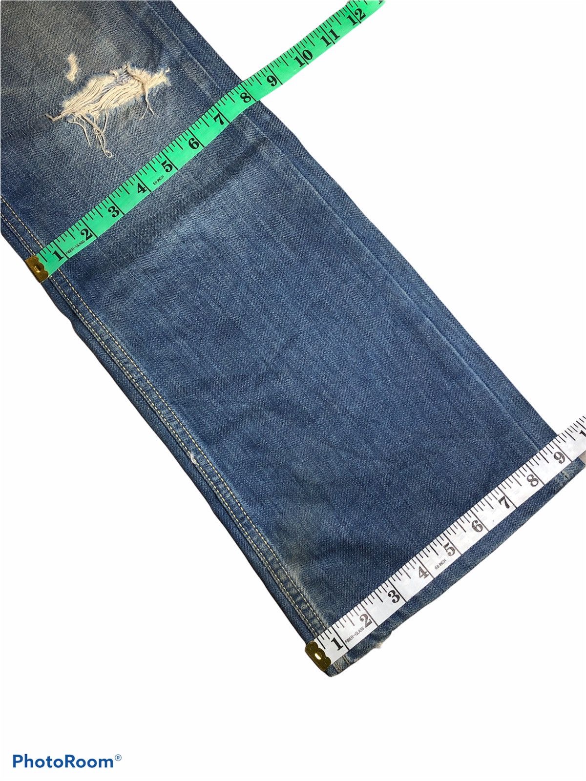 Vintage FLARE⚡️⚡️Taverniti So Jeans Jimmy Distressed Washed Denim Size US 31 - 9 Thumbnail