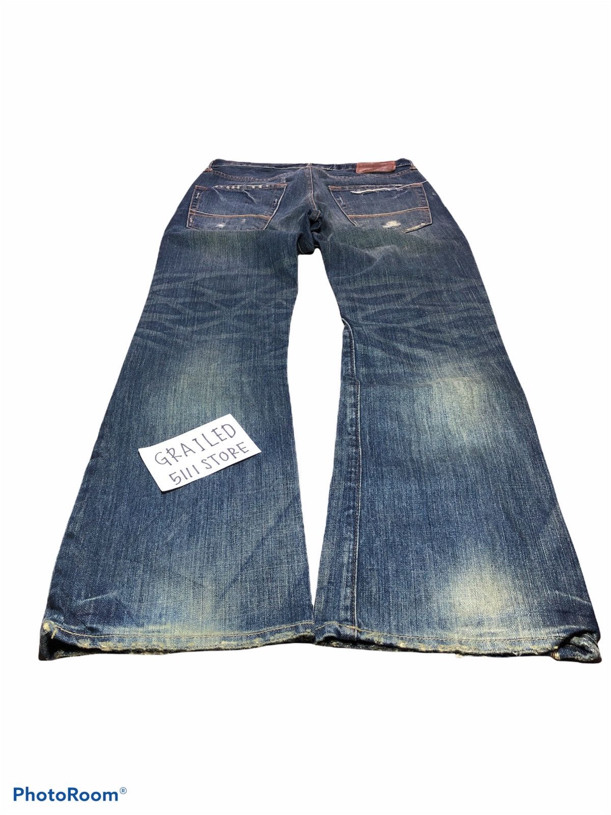 Abercrombie & Fitch FLARED⚡️⚡️RIPPED DISTRESSED DENIM Size US 30 / EU 46 - 2 Thumbnail